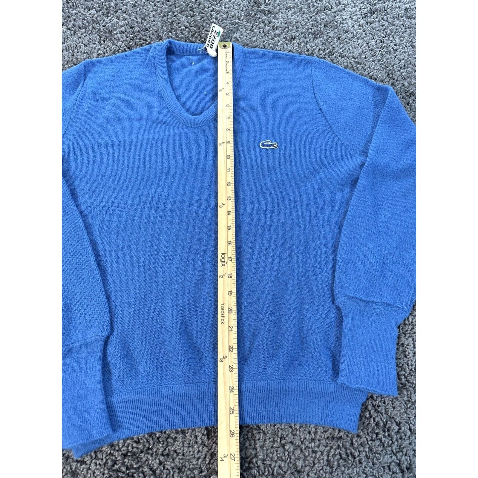 Izod VINTAGE Izod Lacoste Sweater Cardigan Mens Size M Blue Knit Logo 80s GOLF Tennis Casual Set End Mens Size US M / EU 48-50 / 2 - 2 Thumbnail