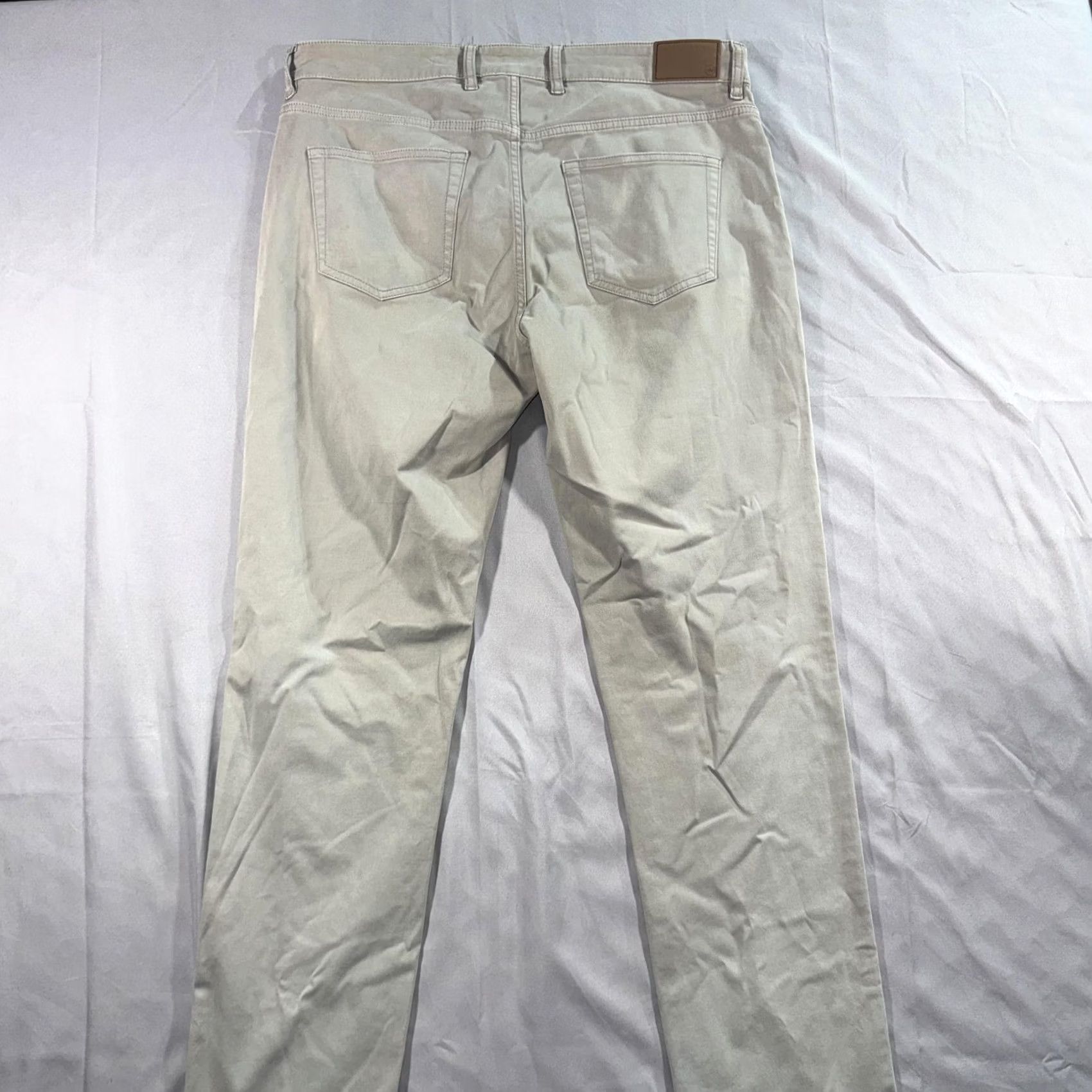 Peter Millar Peter Millar Pants Mens 35x32 Beige Signature Sateen Classic Fit Chino Stretch Size US 35 - 2 Thumbnail