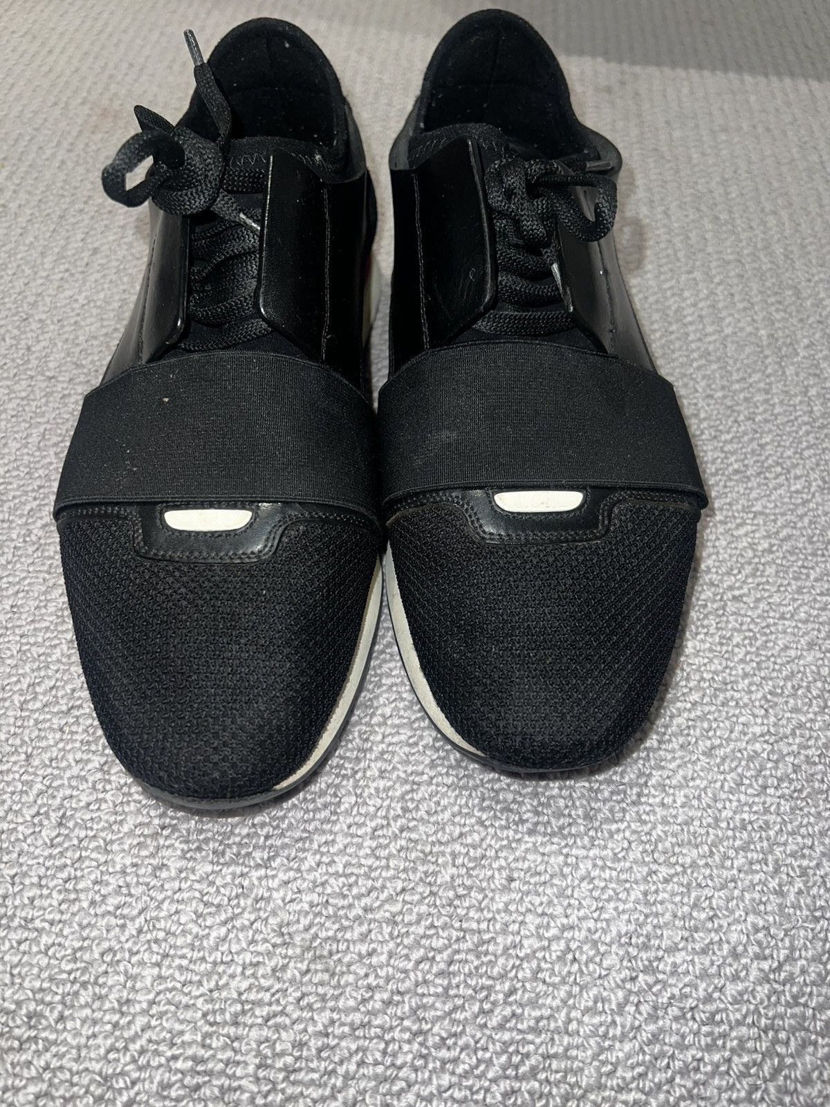 Balenciaga Balenciaga Race Runner Black Leather & Mesh Sneakers Size 8 Size US 8 / EU 41 - 3 Thumbnail