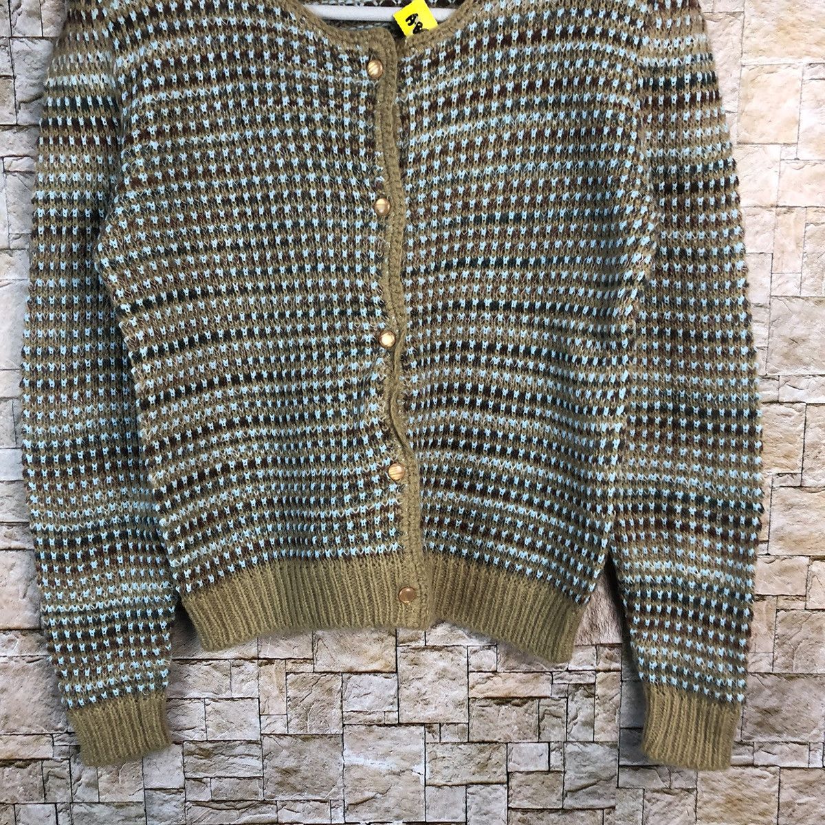 Vintage Ithuaid Brown Patterned Cardigans #A892 Size S / US 4 / IT 40 - 6 Thumbnail