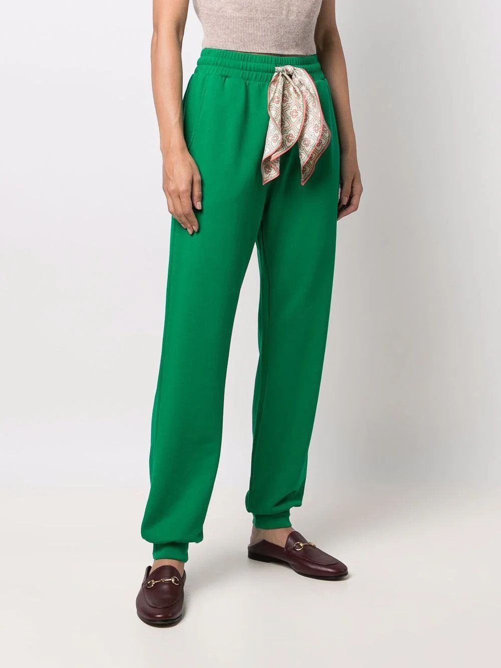 Casablanca Green Embroidered Logo Silk Scarf Sweatpants Size 36" / US 14 / IT 50 - 2 Thumbnail