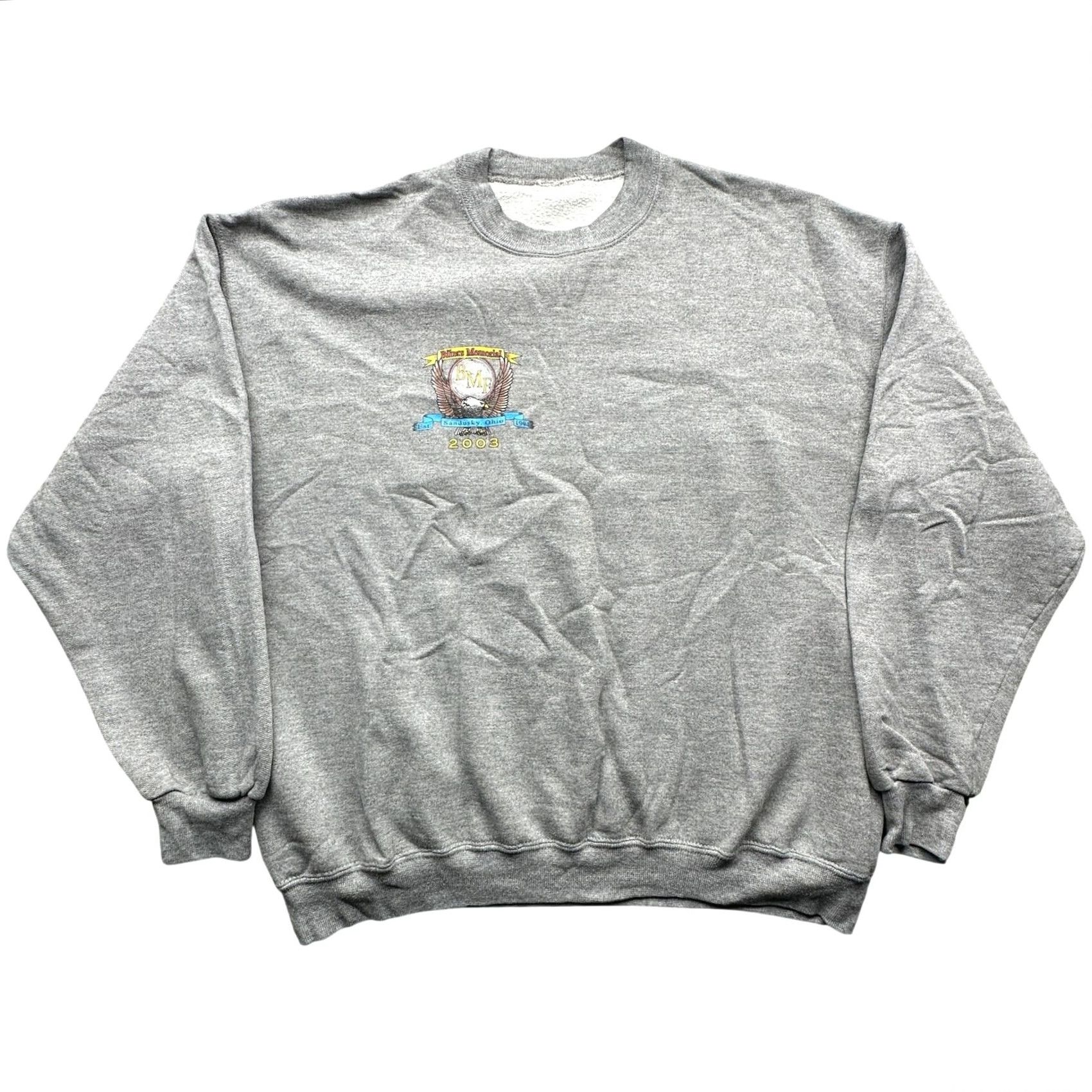 Vintage VINTAGE Bike Week Sweatshirt XL Long Sleeve Graphic Men 2003 Bikers Memorial 10th Anniversary Gray Crew Neck Pullover Size US XL / EU 56 / 4 - 2 Thumbnail
