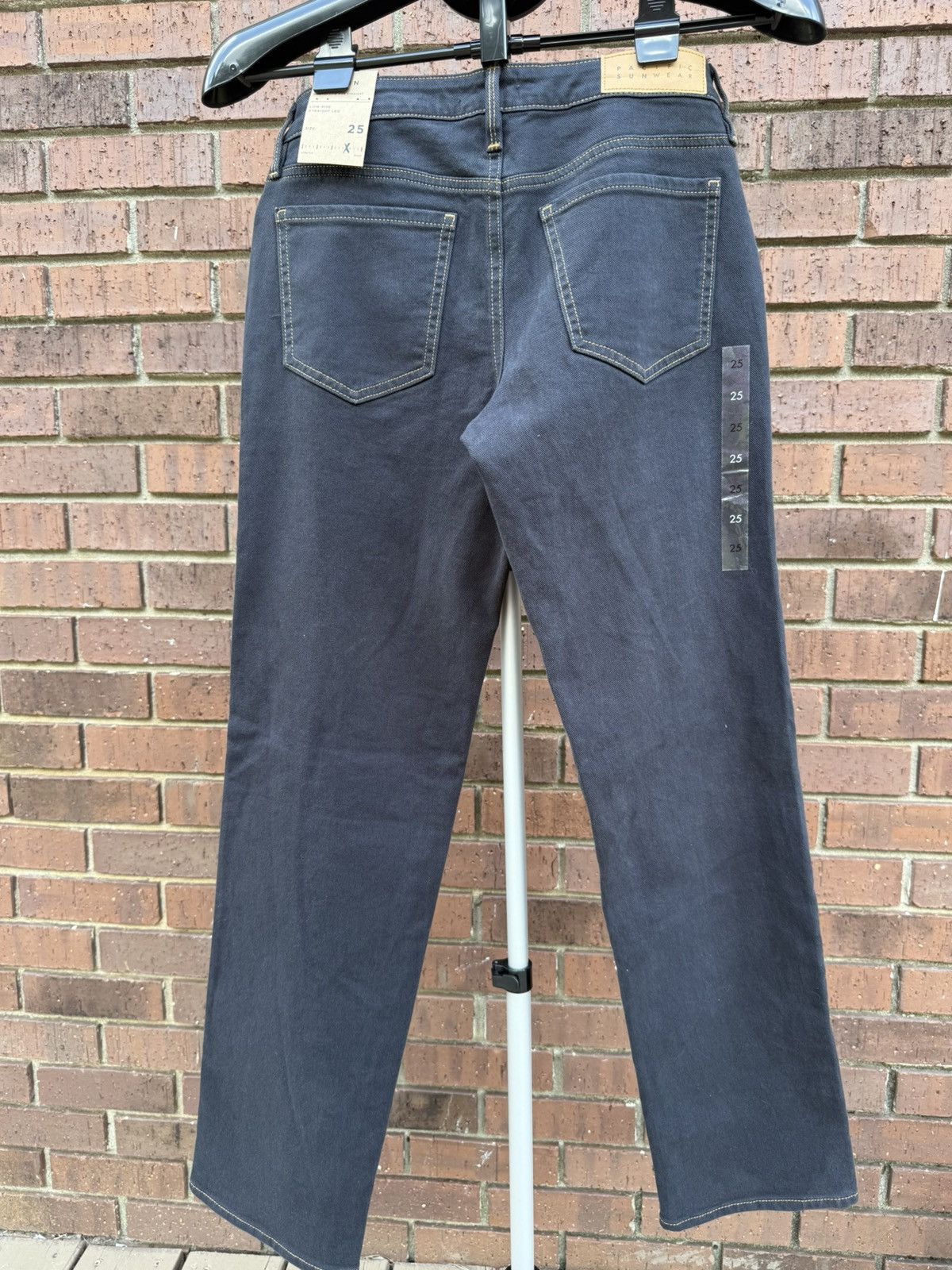 Pacsun Pacsun Denim Jeans Low Rise STRAIGHT Black Gray Size 25 Size 28" / US 6 / IT 42 - 7 Thumbnail