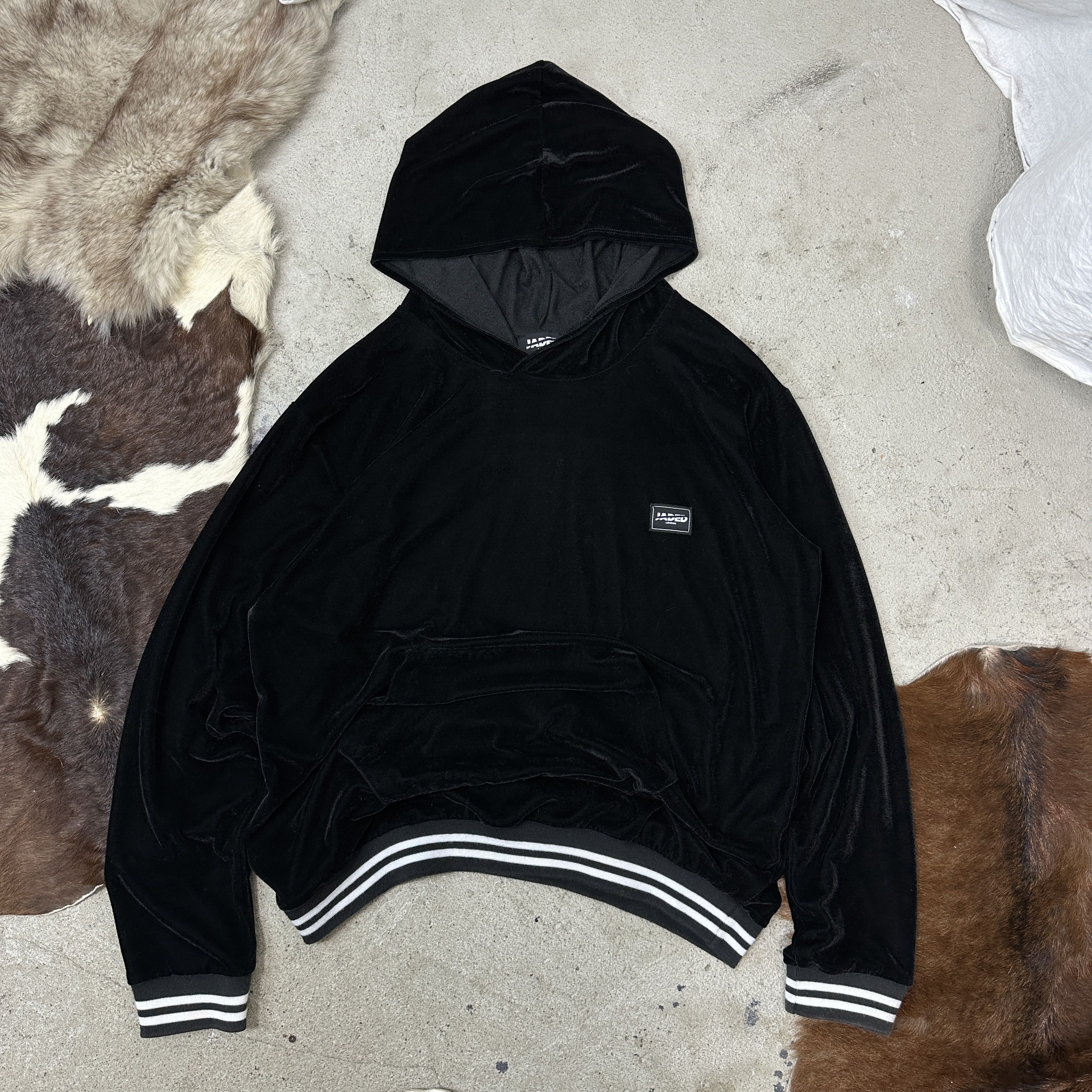 Jaded London Vintage Velvet Streetwear Jaded London Hoodie Y2K Size L / US 10 / IT 46 - 2 Thumbnail