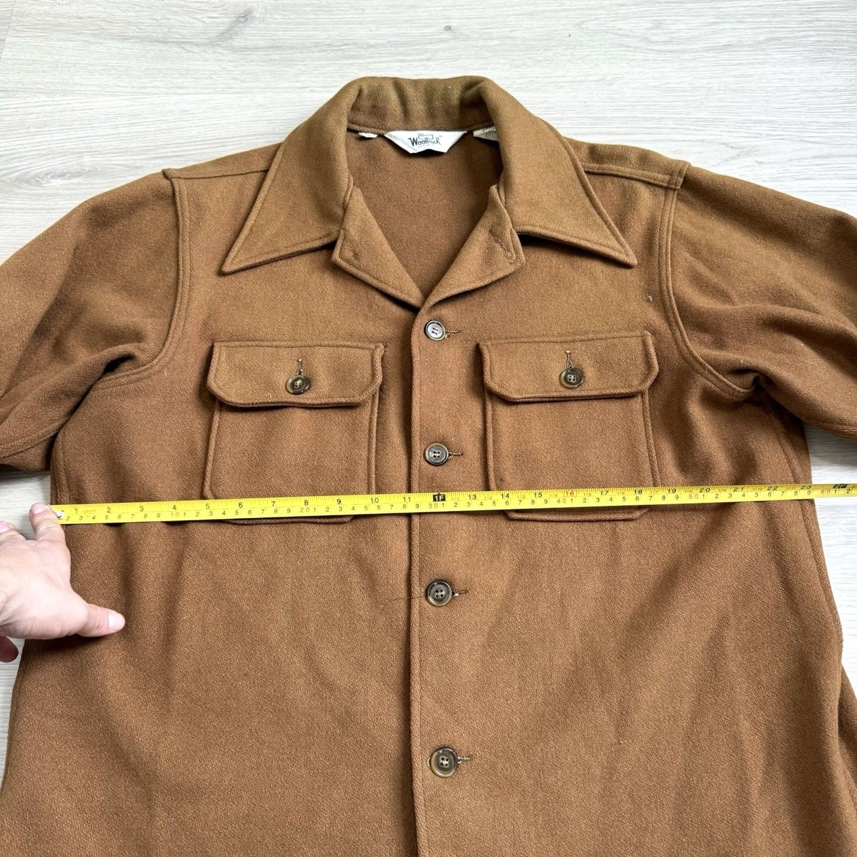 Vintage VINTAGE Woolrich Coat Wool Button Up Solid Brown Mens L Shacket Jacket Overcoat Brown Wool 70s Casual Workwear Mens Size US L / EU 52-54 / 3 - 7 Thumbnail