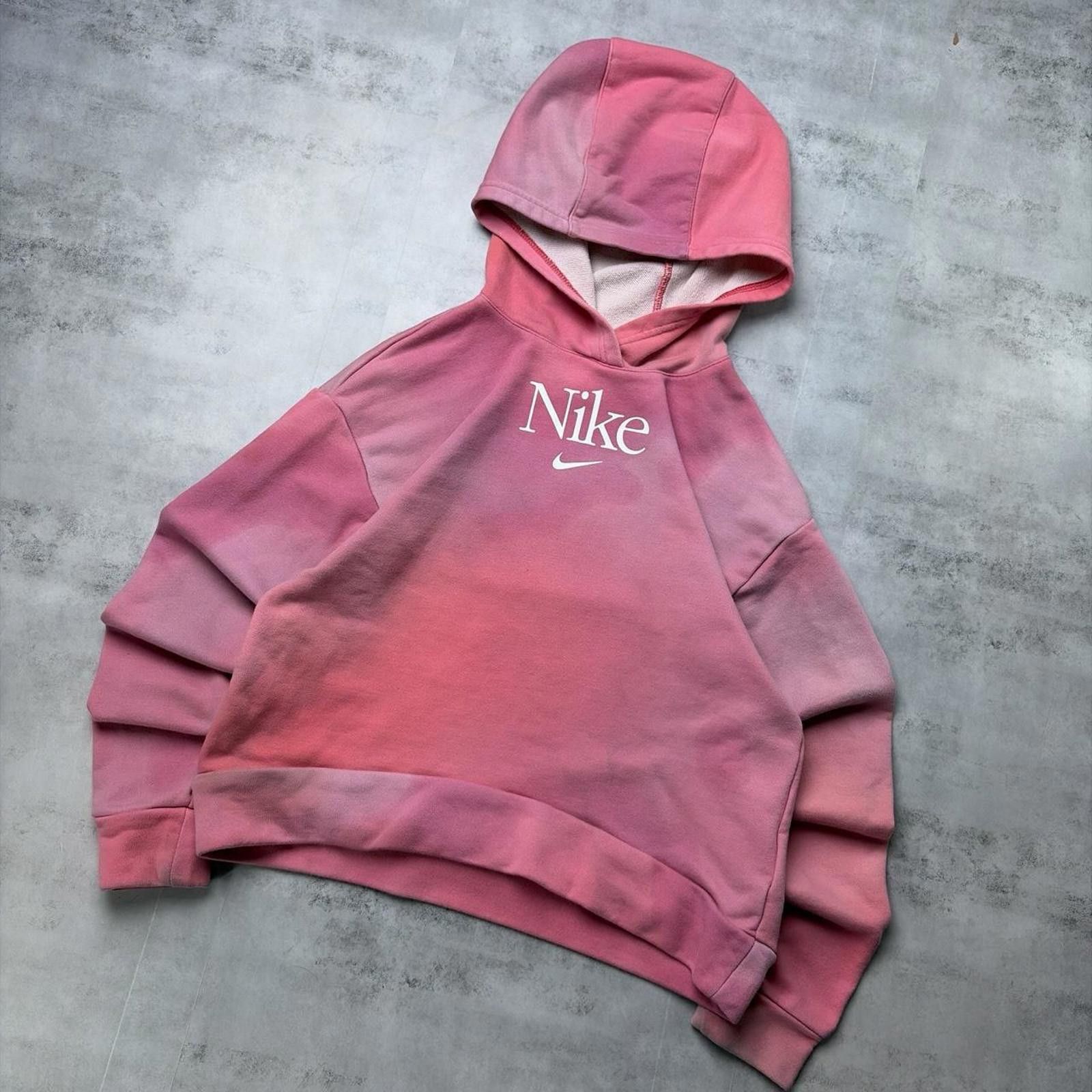 Nike Y2K Pink Nike Tie Dye Skater Middle Swoosh Hoodie Size XL / US 12-14 / IT 48-50 - 2 Thumbnail