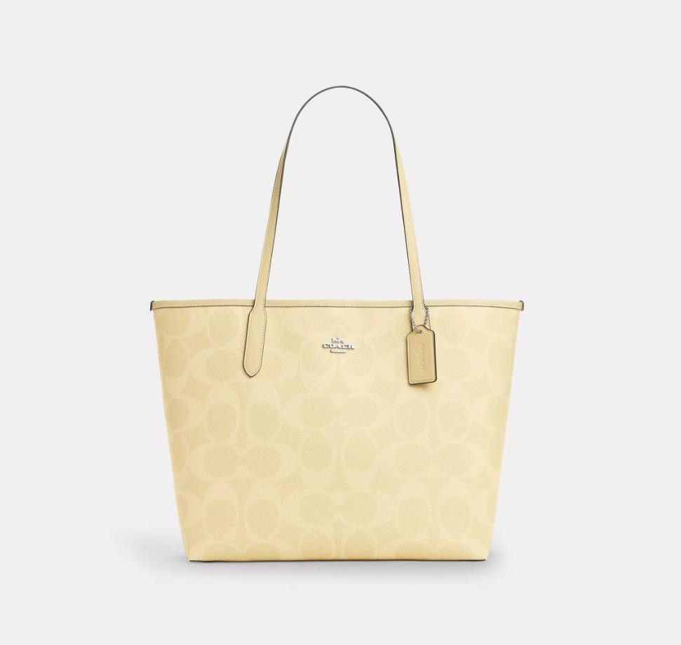 Coach City Tote Bag In Signature Canvas CAL49 Size ONE SIZE - 8 Thumbnail