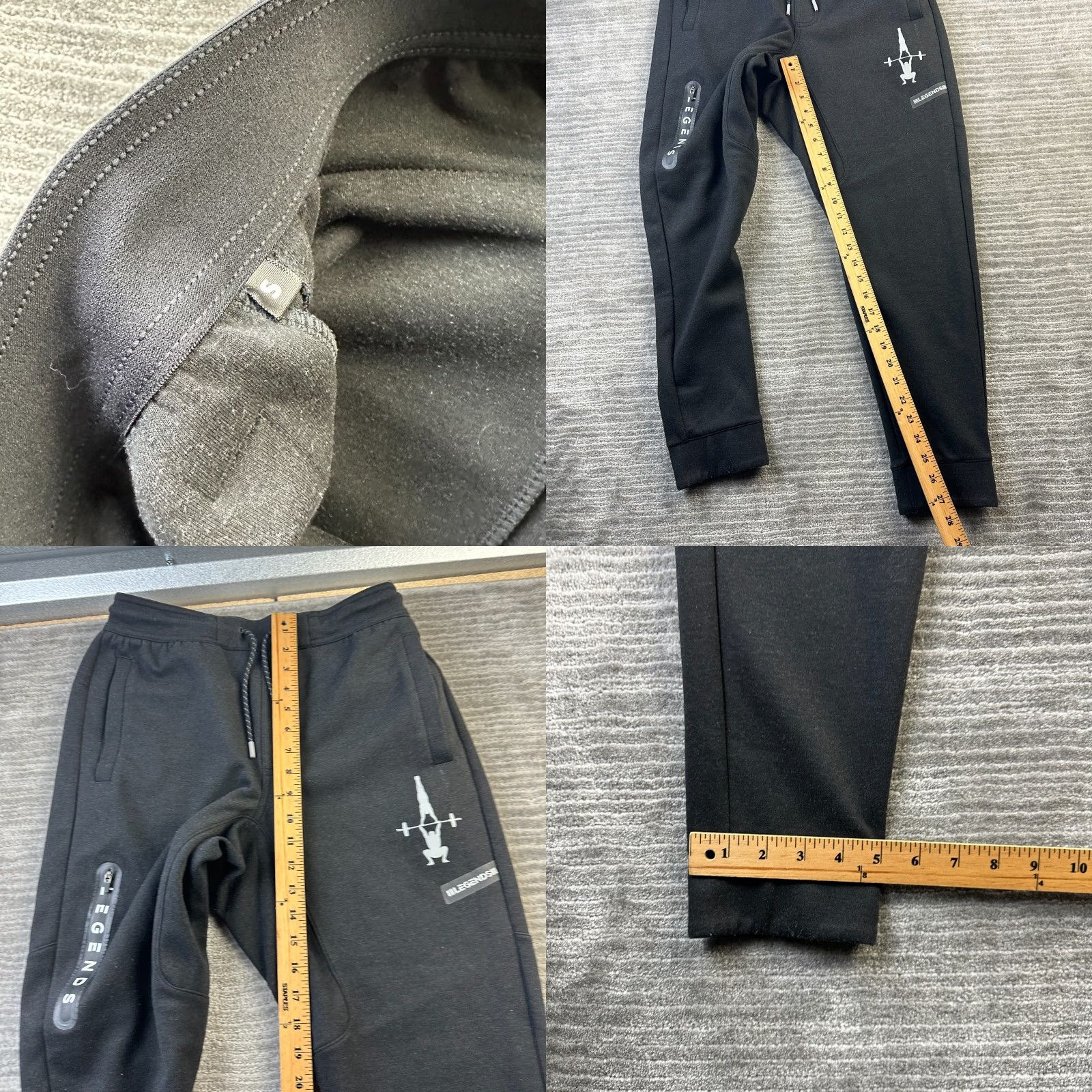 Vintage Legends Pants Tapered Jogger Mens Small Black Size US 29 - 8 Thumbnail