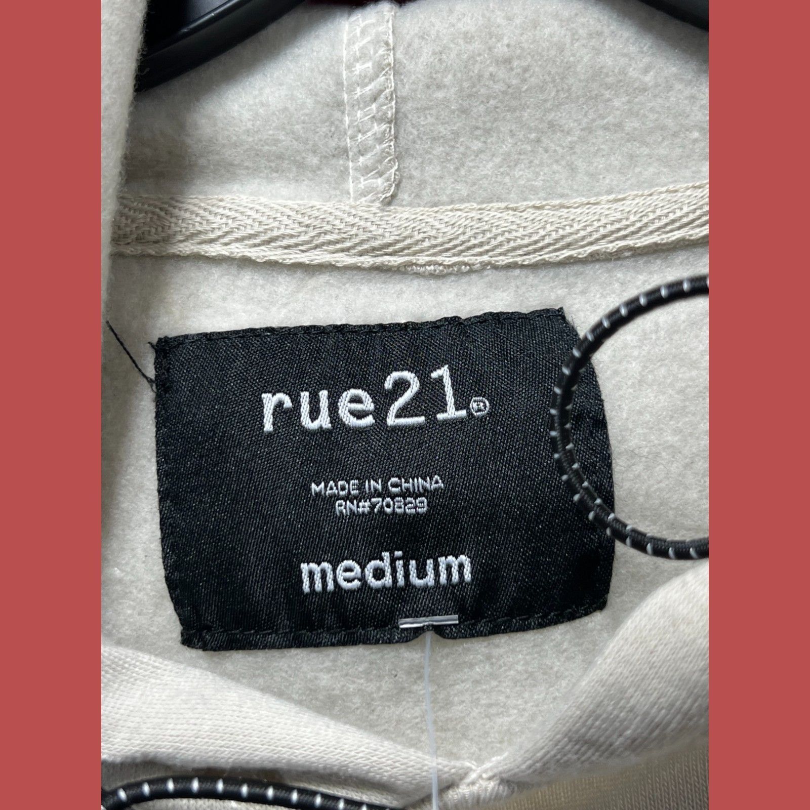 rue21 Rue 21 - Men's Long Sleeve Hooded Sweatshirt - Beige - Mediu Size US M / EU 48-50 / 2 - 10 Thumbnail