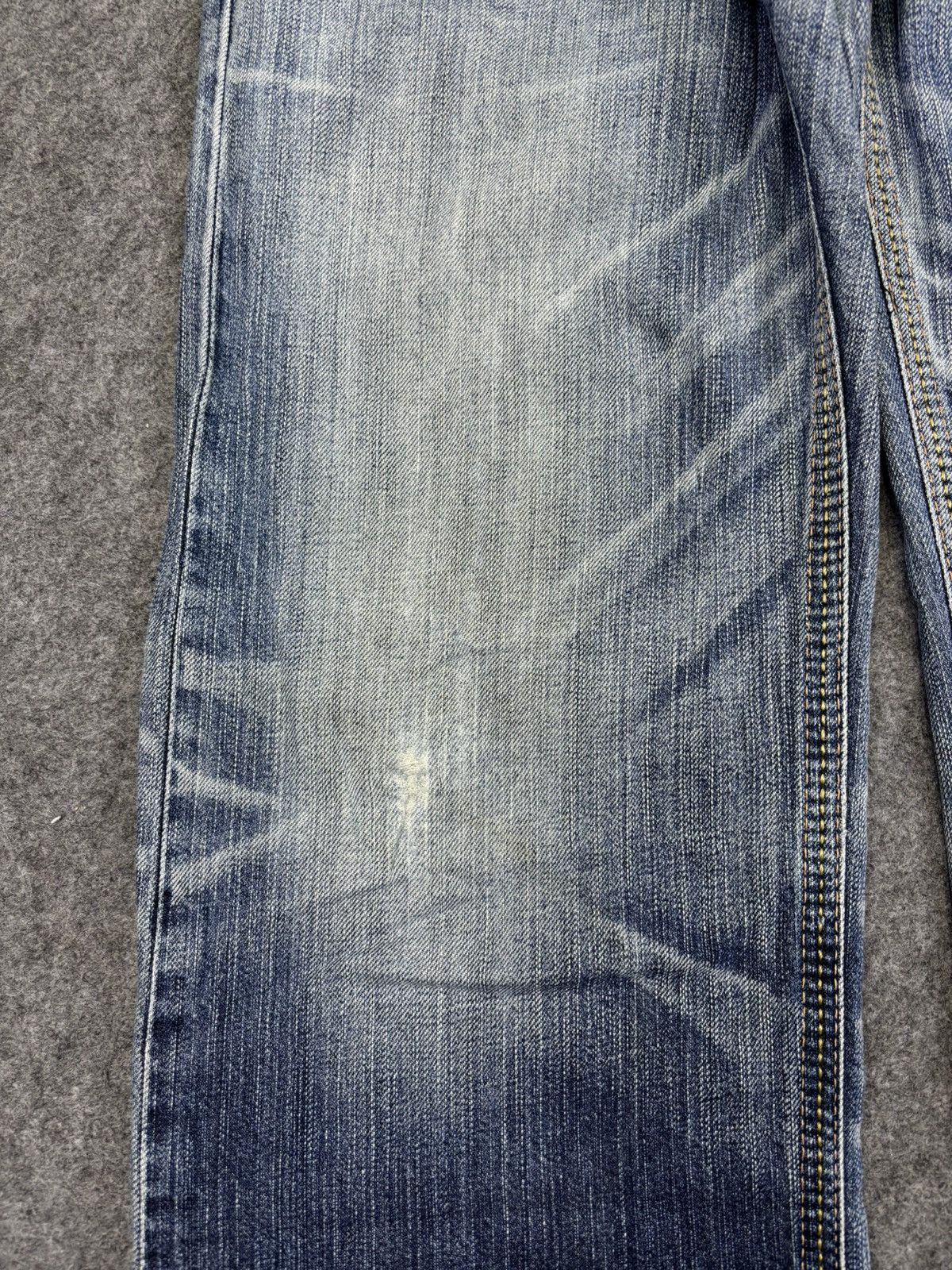 Edwin 💥Thrashed💥Wide Edwin Thrashed Style Distressed Denim F960 Size US 30 / EU 46 - 6 Thumbnail