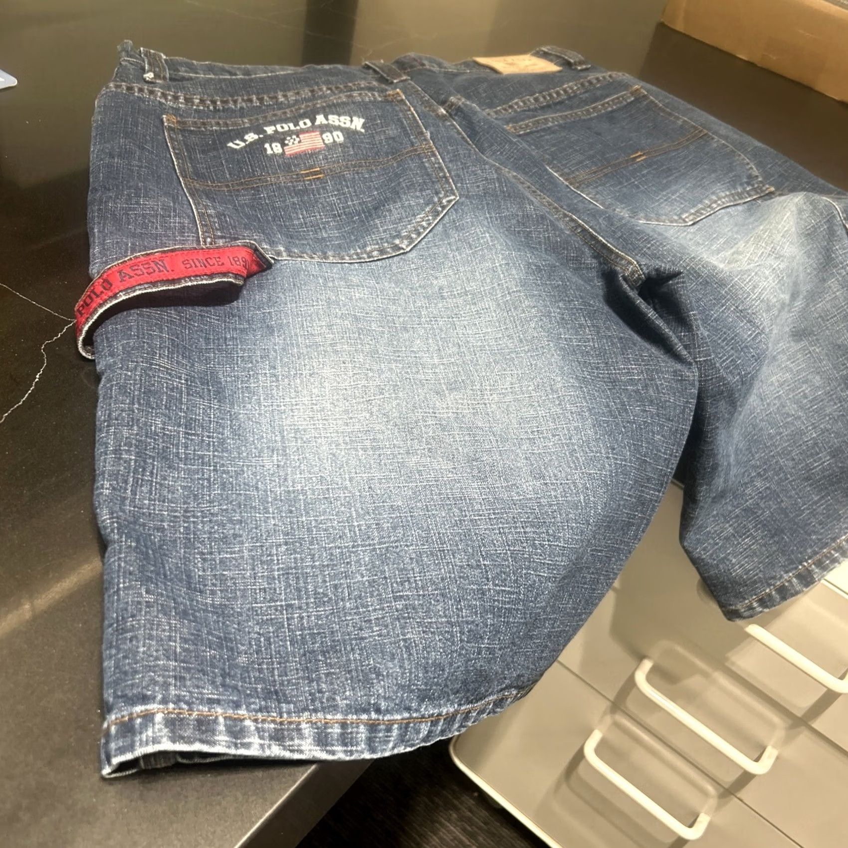 Vintage US Polo Assn. 1890 Jeans Mens 38" Dark Blue Carpenter Relaxed Straight 30in Inseam Hip Hop N/A Size US M / EU 48-50 / 2 - 2 Thumbnail
