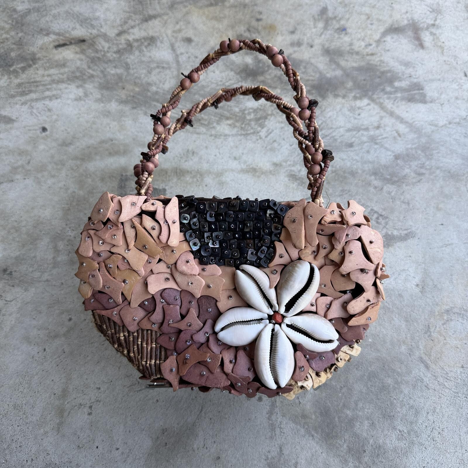 Other VTG Y2K Seashell Handmade Beaded Purse Boho Fairycore Bag Size ONE SIZE - 1 Thumbnail