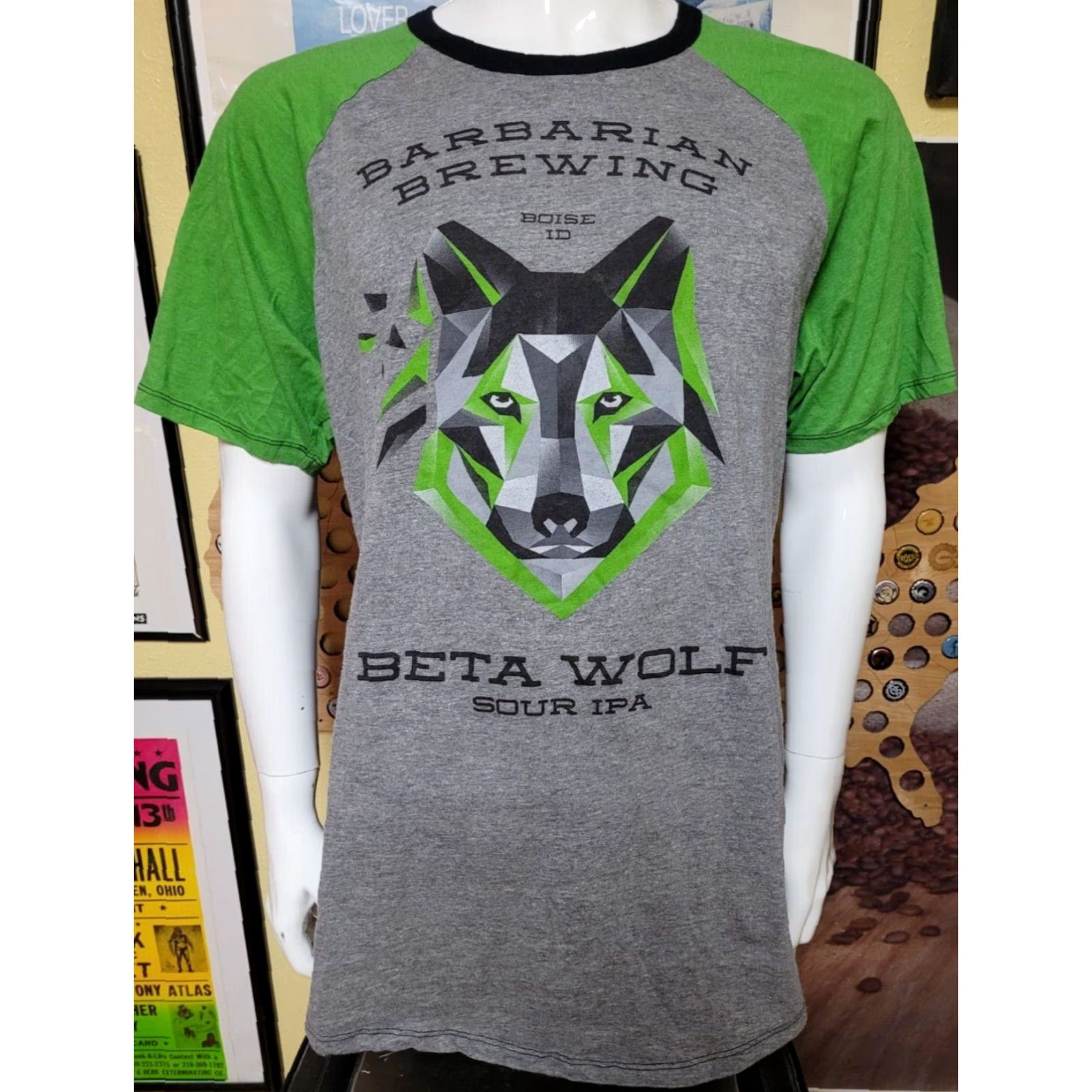 Barbarian Barbarian Brewing Beta Wolf Sour IPA Raglan T Shirt XL Gray Men Graphic Tee Cotton Blend Shirt Short Sleeve Crew Neck Palmer Cash Size US XL / EU 56 / 4 - 2 Thumbnail
