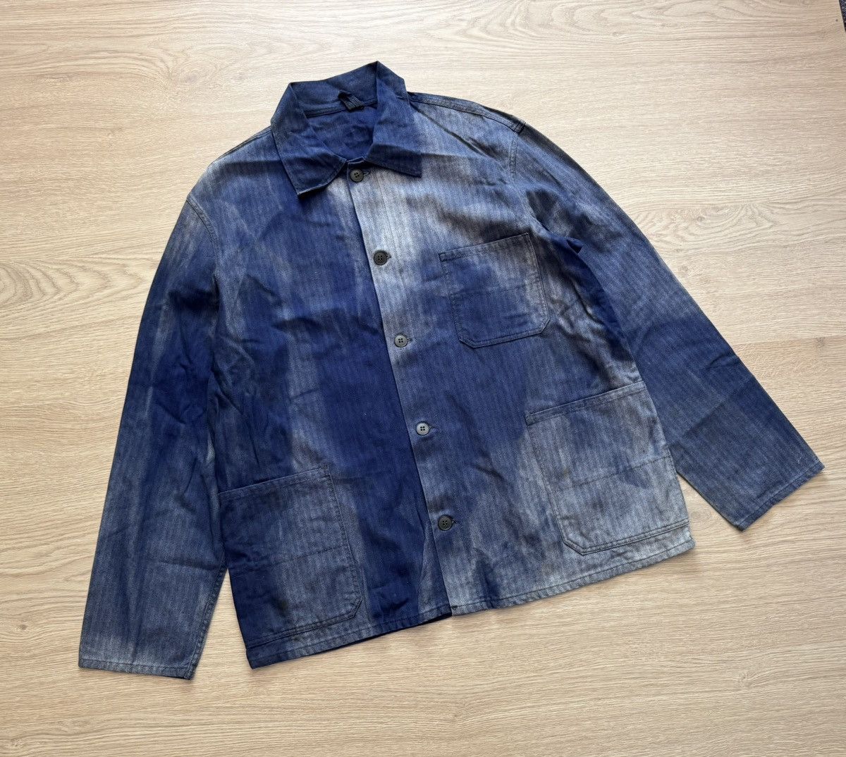 Le Laboureur Vintage Sunfaded Worker Le Laboureur Chore Trashed Jacket Size US L / EU 52-54 / 3 - 1 Thumbnail