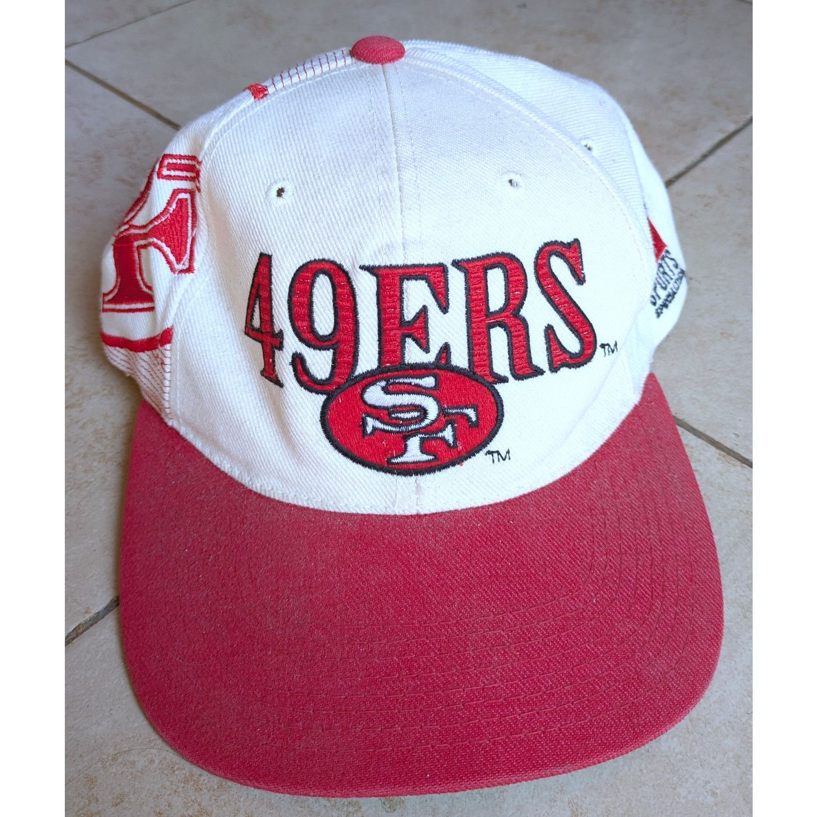 NFL San Francisco 49ers 90s LASER snapback White red cap NFL vtg Size ONE SIZE - 6 Thumbnail