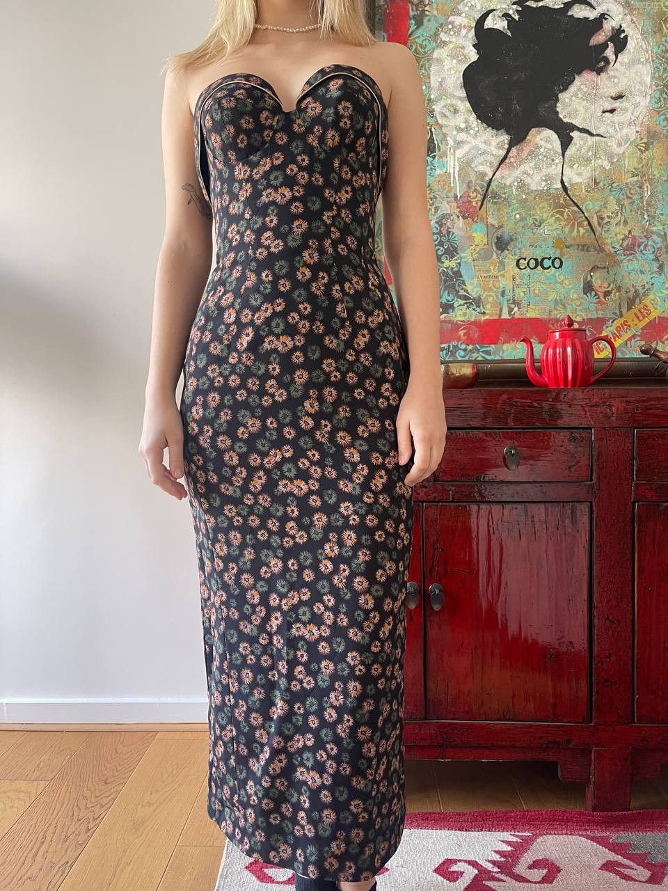 Ulyana Sergeenko Strapless Dress