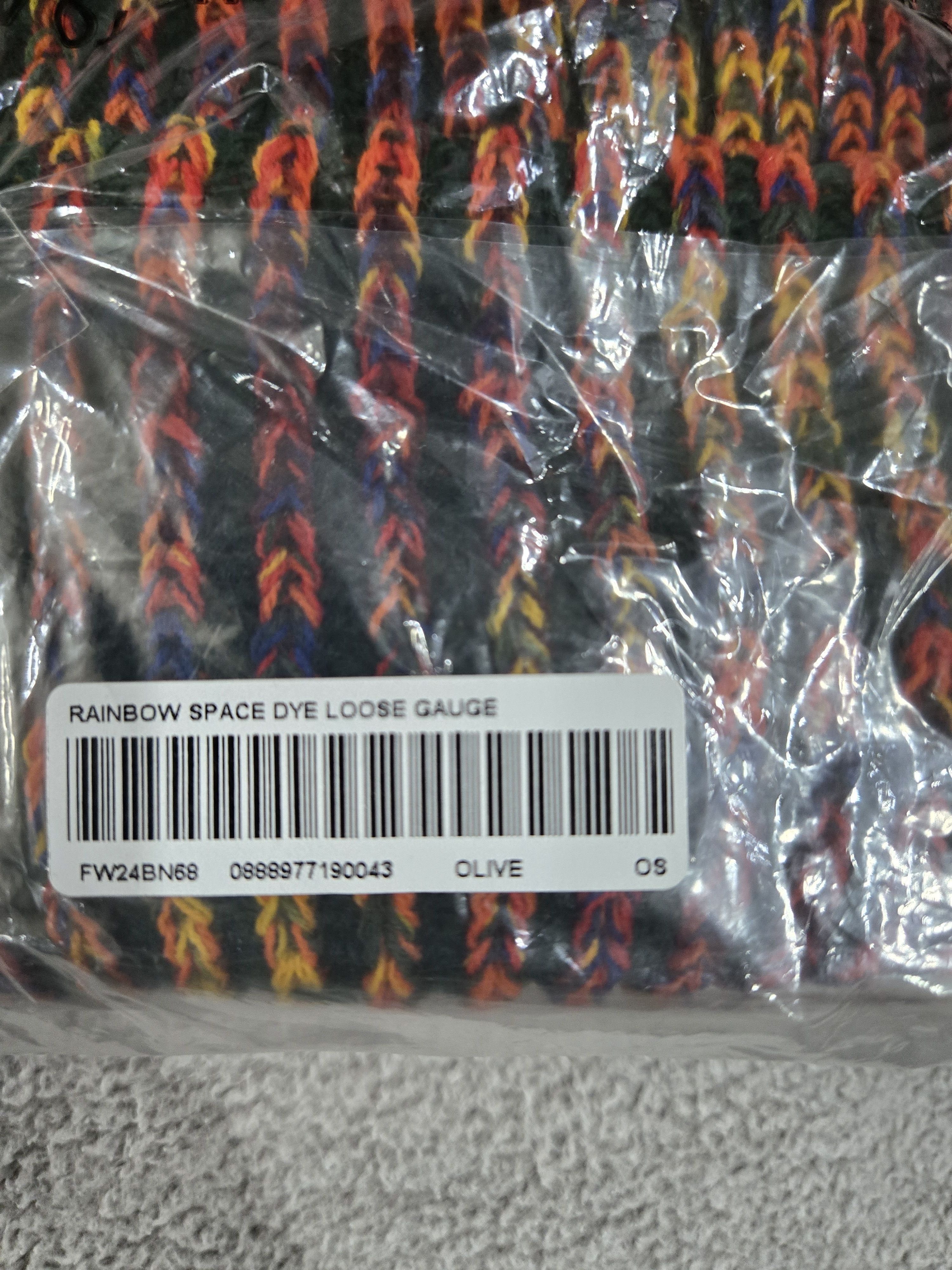 Supreme Rainbow Space Dye Loose Guage Beanie Olive Size ONE SIZE - 6 Thumbnail