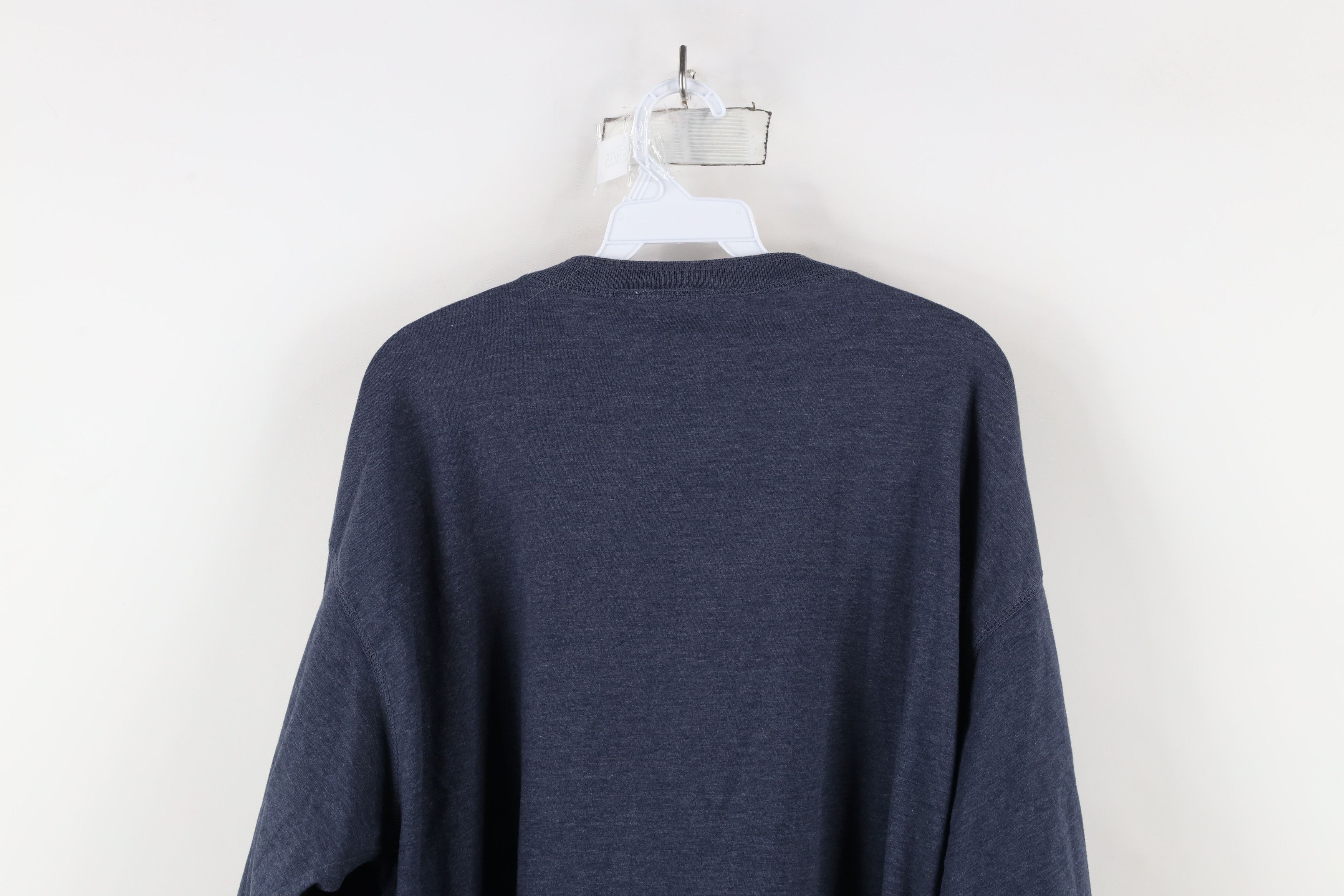 Vintage Vintage 90s Streetwear Knit Long Sleeve Henley T-Shirt Blue Size US XL / EU 56 / 4 - 8 Thumbnail