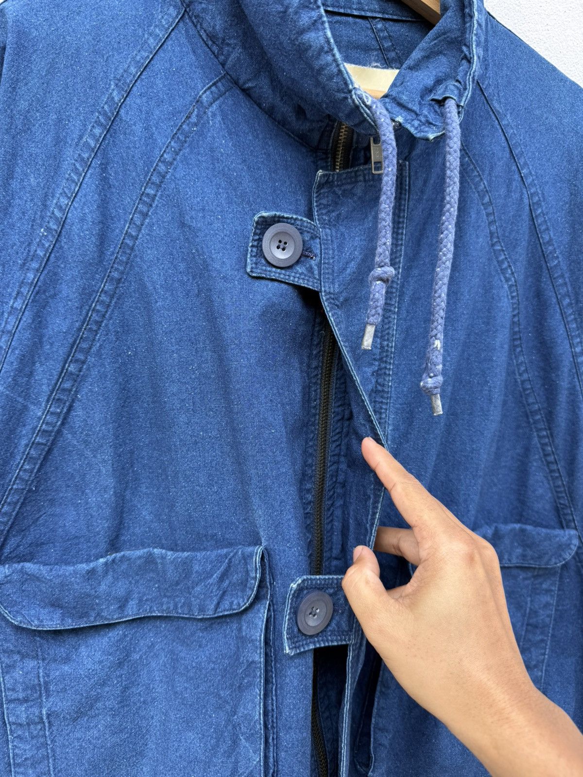 Indigo Vintage 90s Japanese Brand Indigo Blue Jacket Size US XL / EU 56 / 4 - 2 Thumbnail