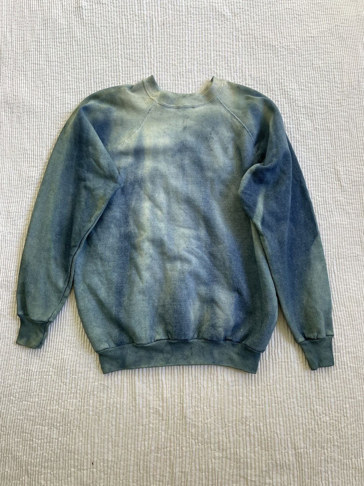 Indigo Indigo Dyed Sun Faded Crewneck Sweatshirt Size US L / EU 52-54 / 3 - 1 Thumbnail