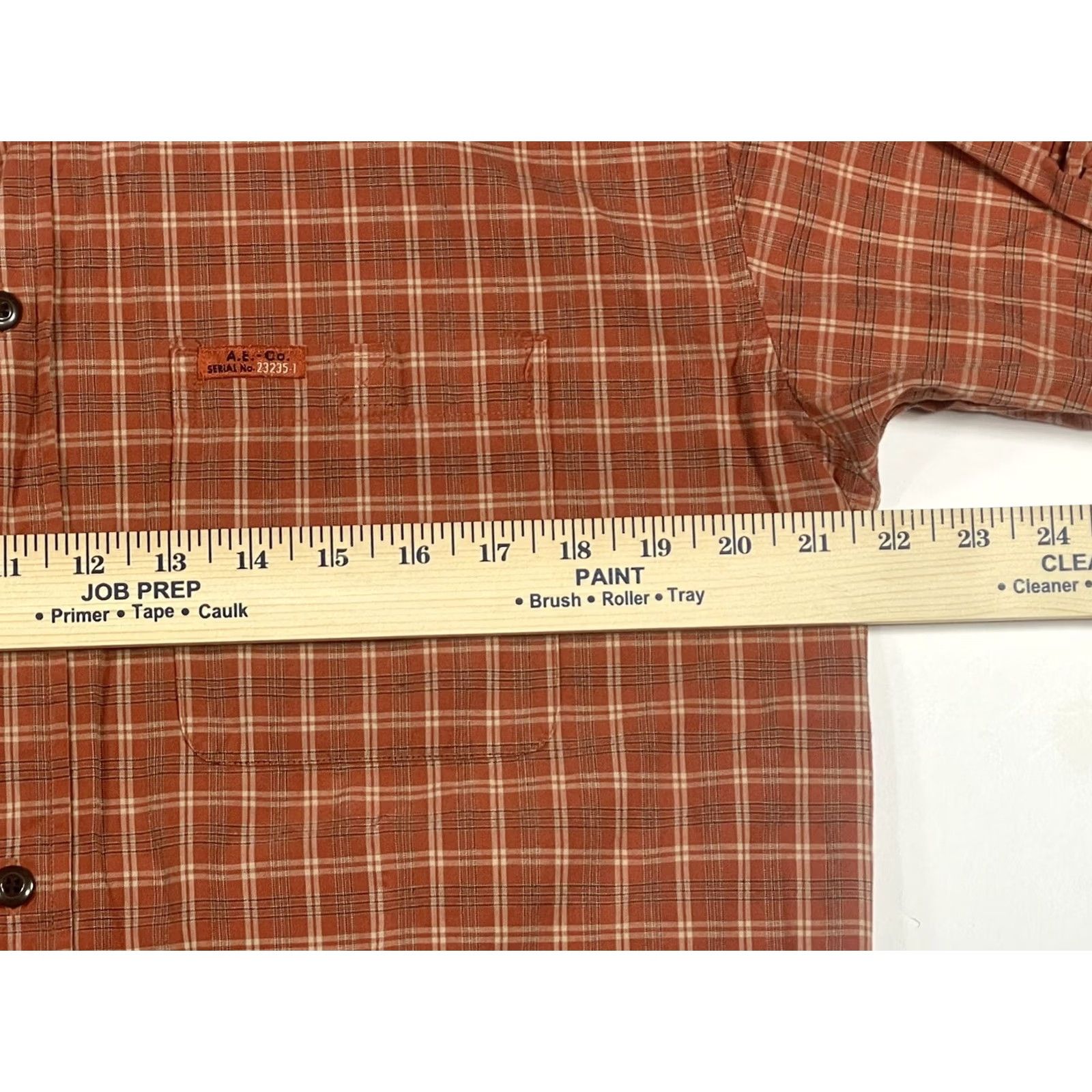 American Eagle Outfitters American Eagle Outfitters Shirt Men’s S Orange Plaid Long Sleeve Flannel Button-Up Front Shirt Size US S / EU 44-46 / 1 - 6 Thumbnail