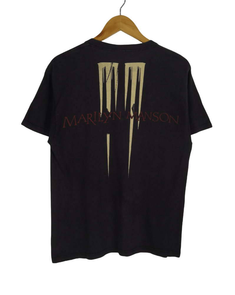 Band Tees Vintage Marilyn Manson Tee Overprint Band T-Shirt Size US M / EU 48-50 / 2 - 2 Thumbnail