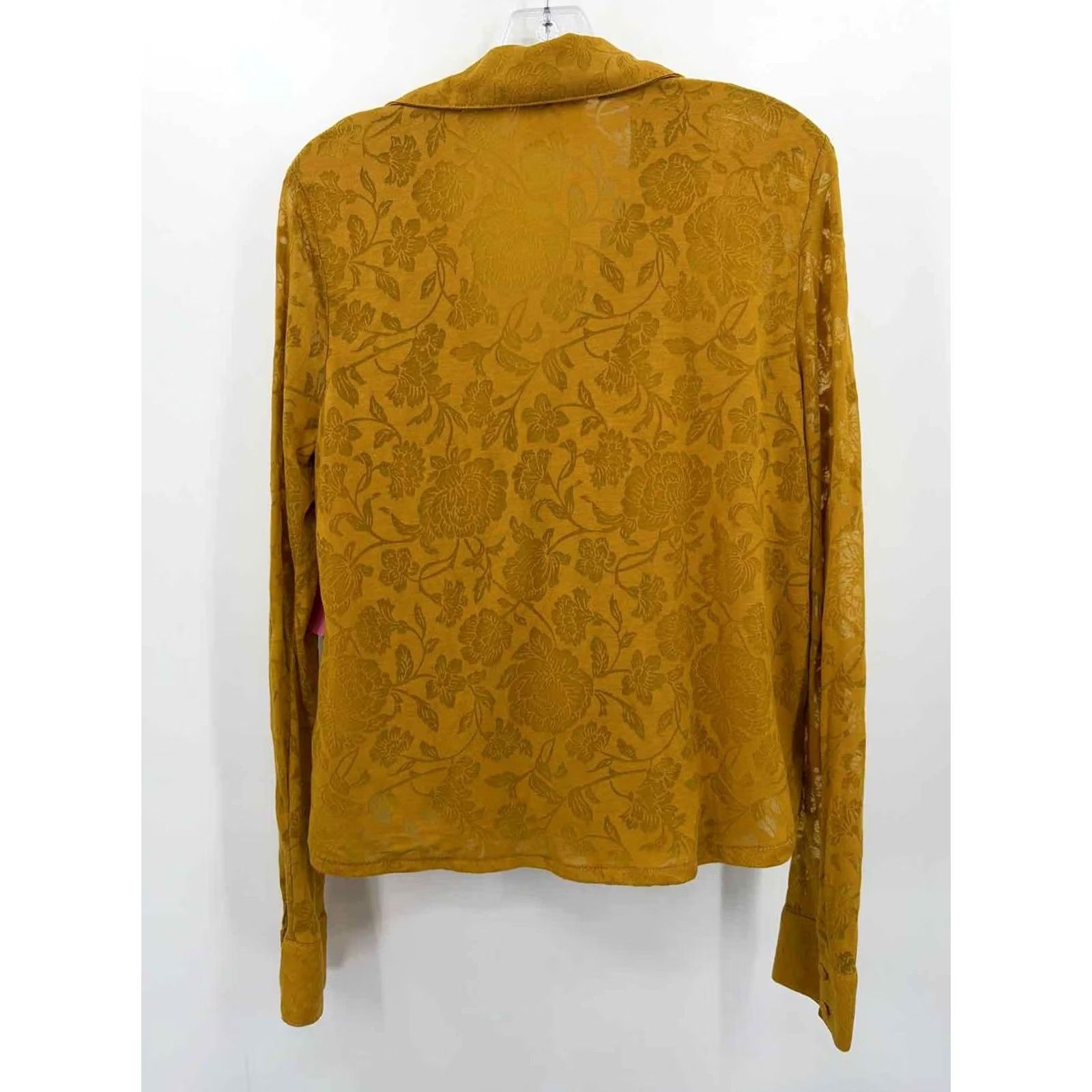 Vintage Maeve Yellow Medium Long Sleeve Blouse Size M / US 6-8 / IT 42-44 - 2 Thumbnail