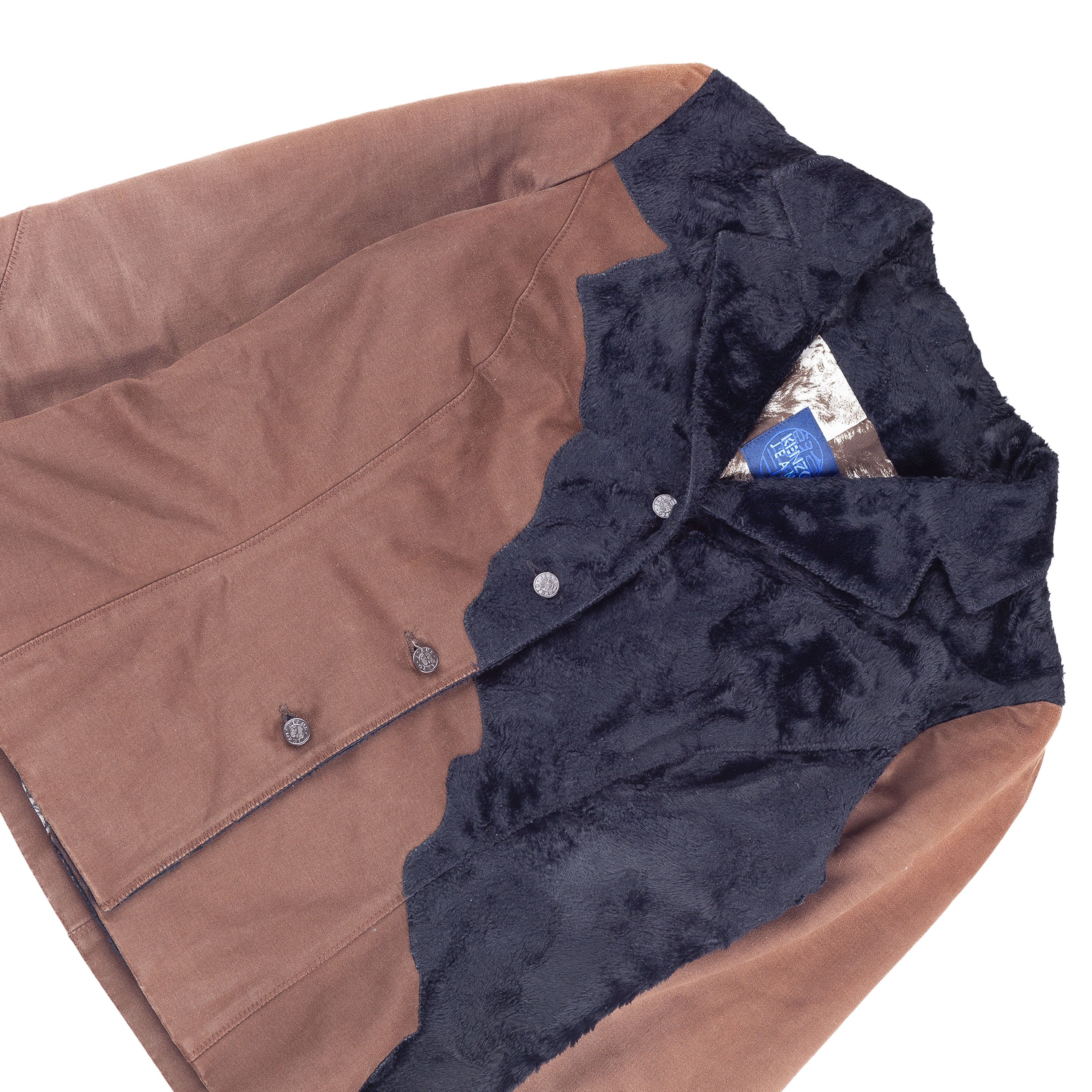 Kenzo Kenzo Jeans Vintage Brown Faux Fur Jacket (S) Size S / US 4 / IT 40 - 2 Thumbnail