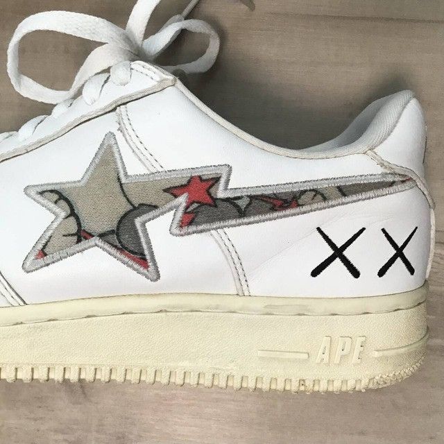 Bape × Kaws × Nigo KAWS × BAPE STA Leather Sneakers a bathing ape star NIGO Size US 11 / EU 44 - 7 Thumbnail