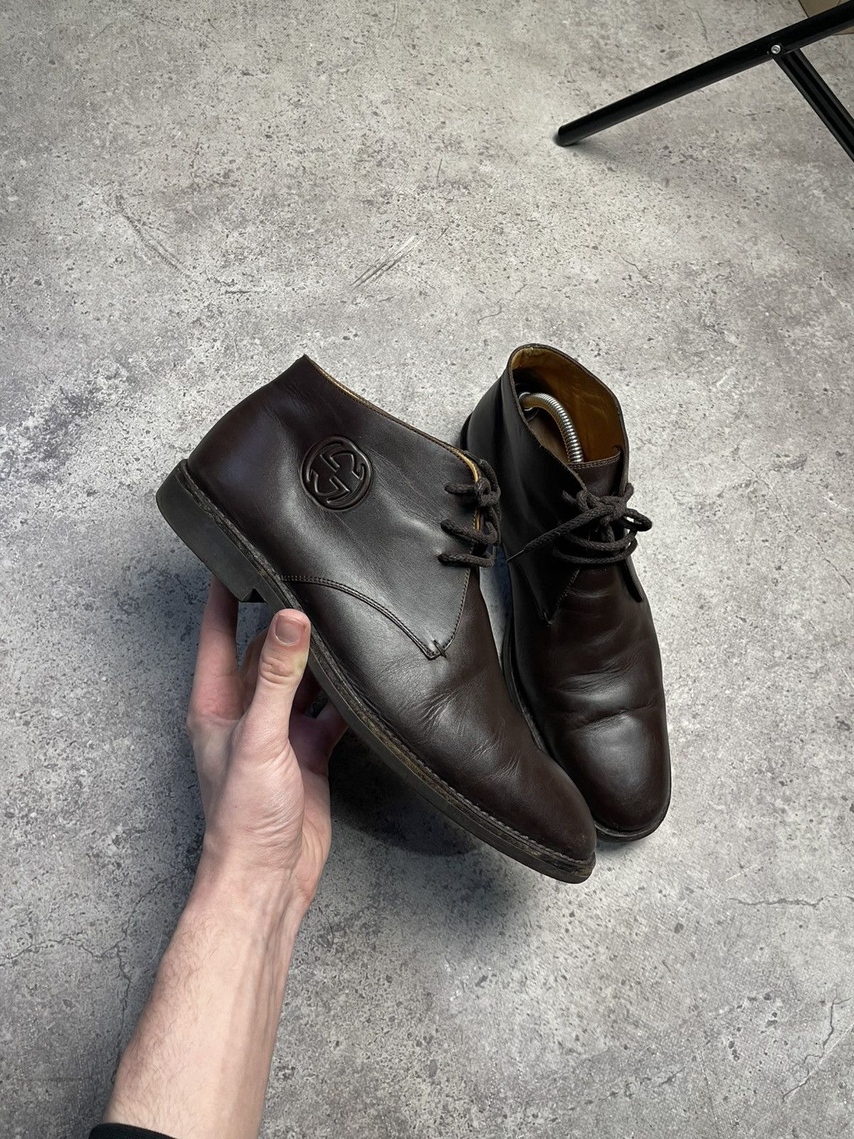 Gucci Gucci Leather Chukka Boots Men’s Ankle Dress Shoes Lace Up Size US 9.5 / EU 42-43 - 1 Thumbnail