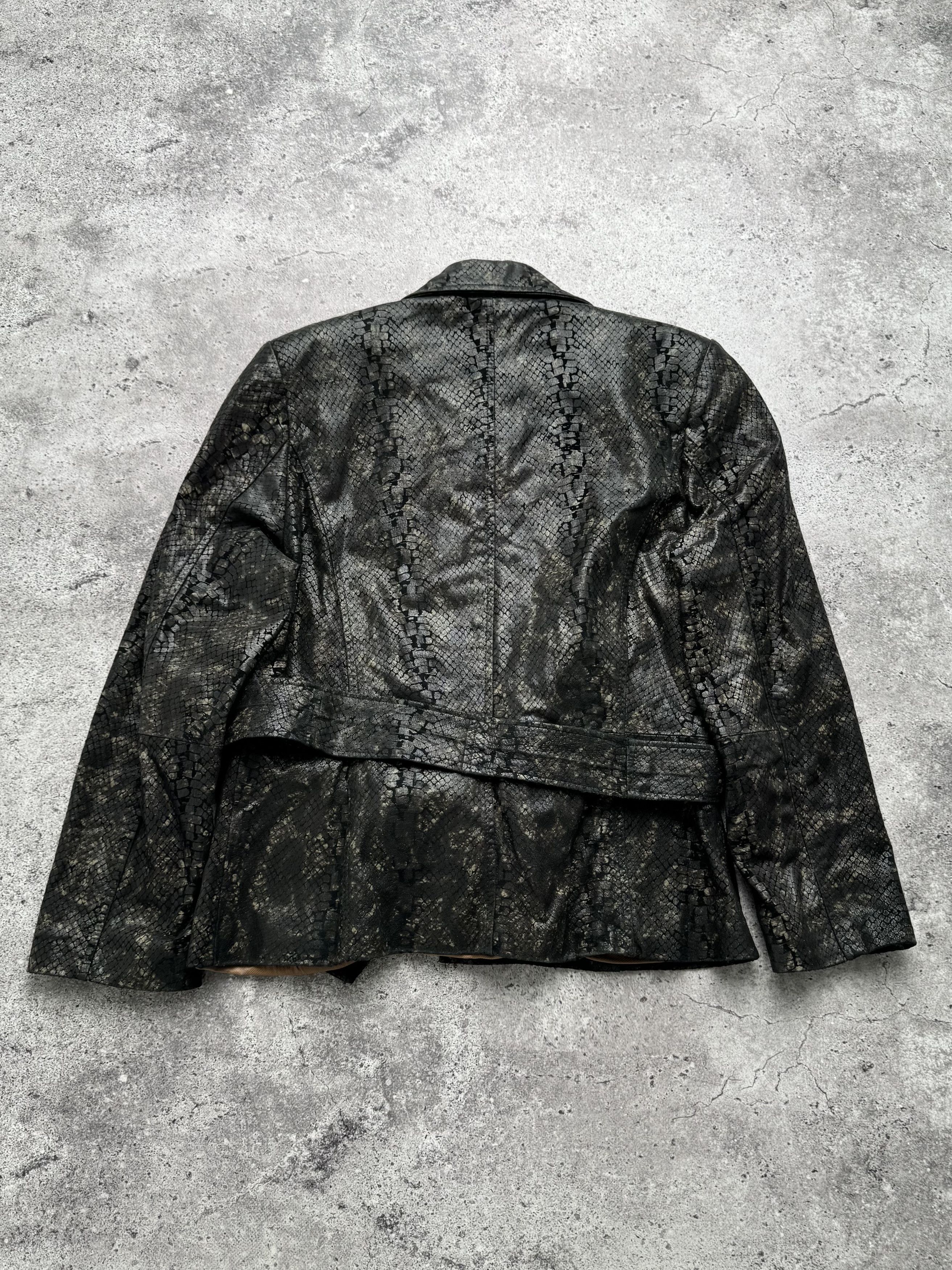 Vintage Vintage Snake Print Leather Jacket C5(V401) Size L / US 10 / IT 46 - 8 Thumbnail