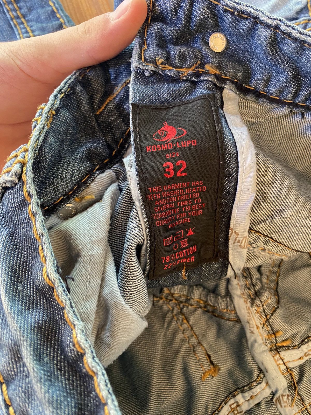 If Six Was Nine DISTRESSED JEANS Denim multi pocket y2k lgb style Size US 32 / EU 48 - 23 Thumbnail