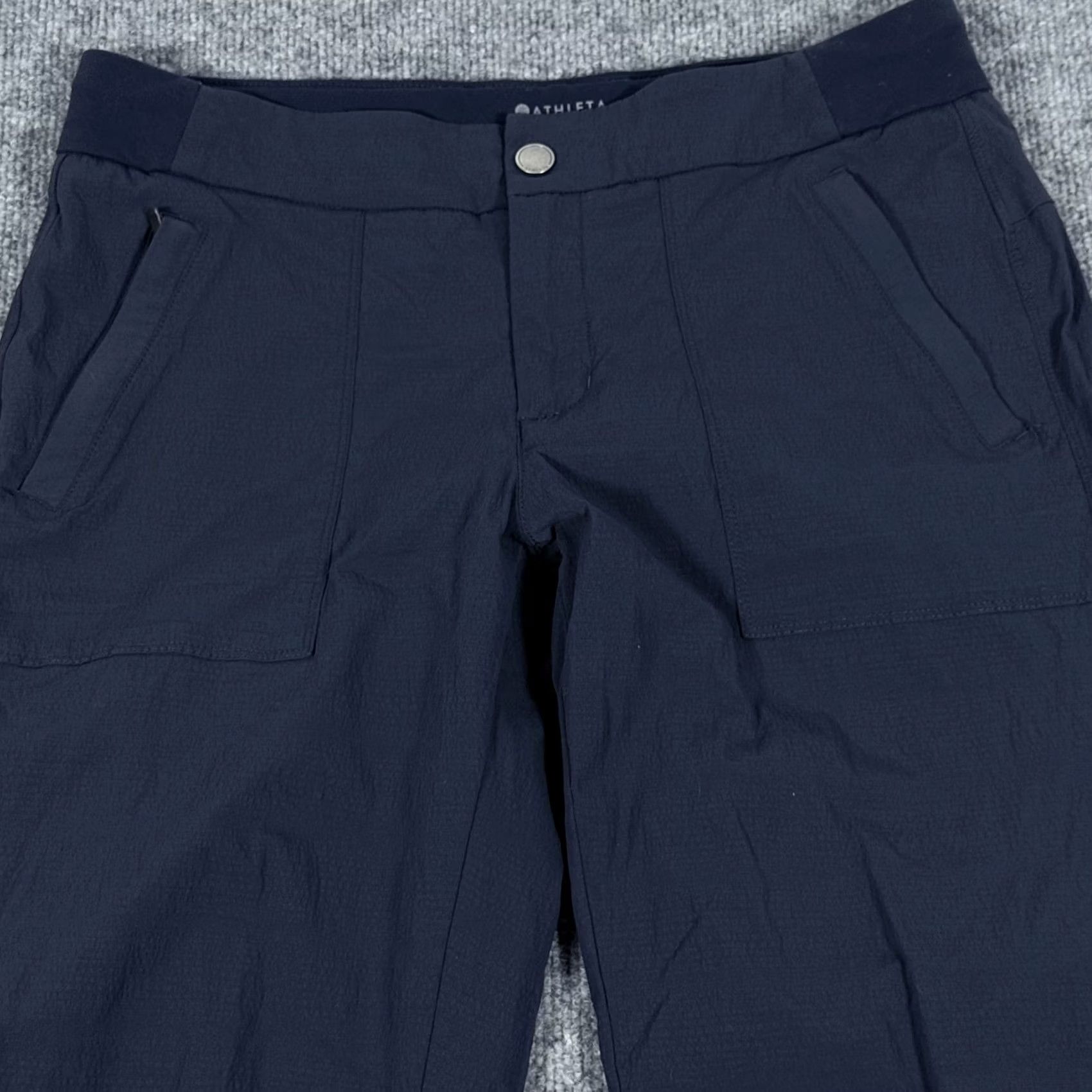 Athleta Athleta Pants Womens Small Navy Outdoor Trek Jogger Drawstring Stretch Nylon Athletic Size 28" / US 6 / IT 42 - 3 Thumbnail