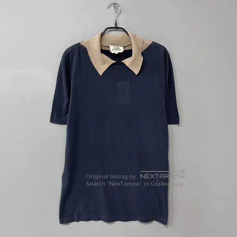 Hermes Hermes Polo Knit Short Sleeve Shirt Size L / US 10 / IT 46 - 1 Thumbnail
