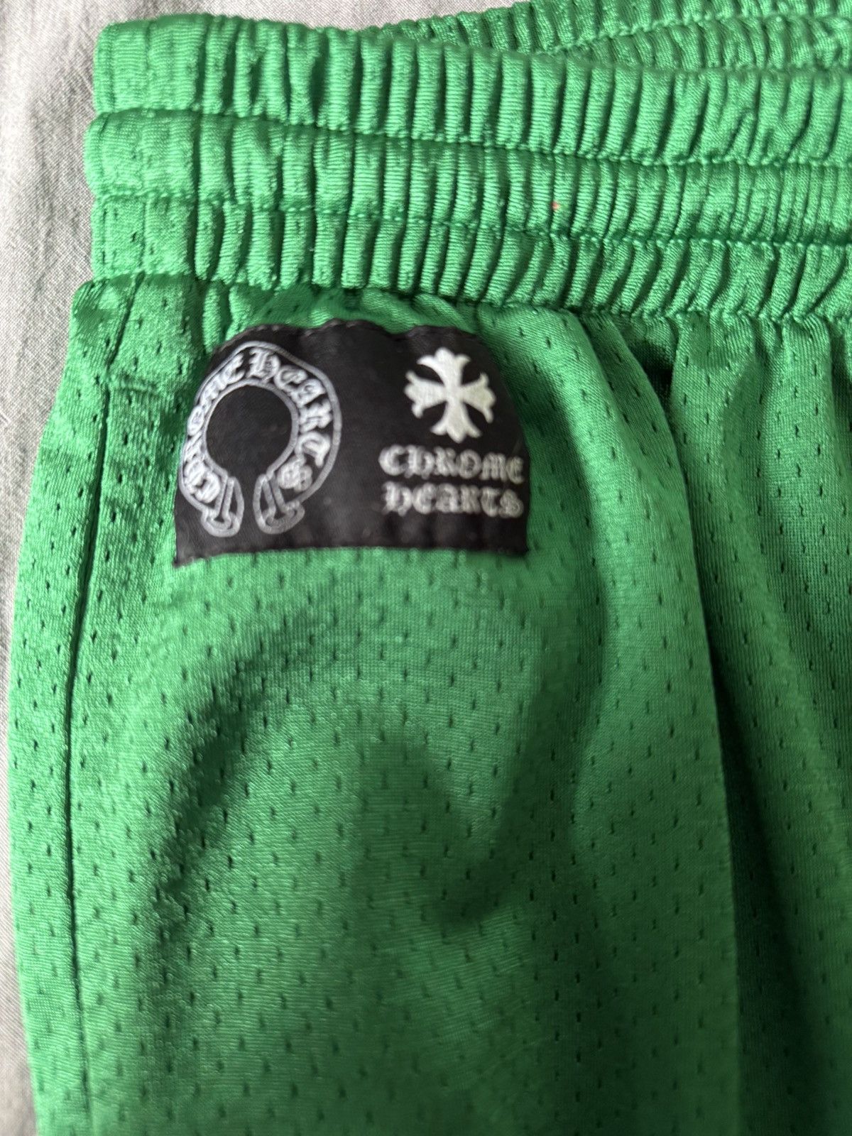 Chrome Hearts Green & Gold Chrome Hearts Floral Mesh Jersey Pants Size US 33 - 5 Thumbnail