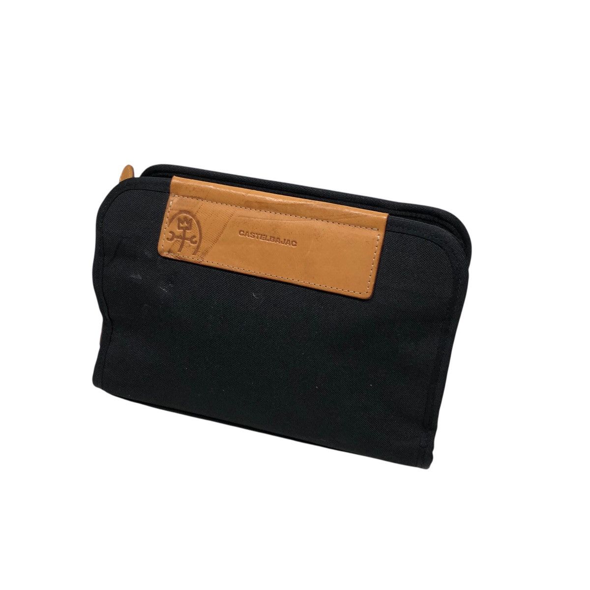 Jean Charles De Castelbajac 📌Rich Black Vintage Pouch Bag Leather Hand Castelbajac Size ONE SIZE - 3 Thumbnail