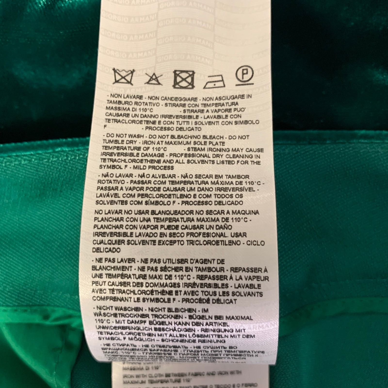 Giorgio Armani GIORGIO ARMANI Green Emerald Velvet Dress Pants Size US 30 / EU 46 - 6 Thumbnail