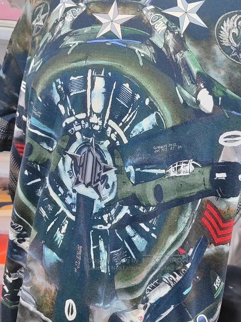 Givenchy Givenchy Classic Green Airplane Print T-Shirt Size US XS / EU 42 / 0 - 5 Thumbnail