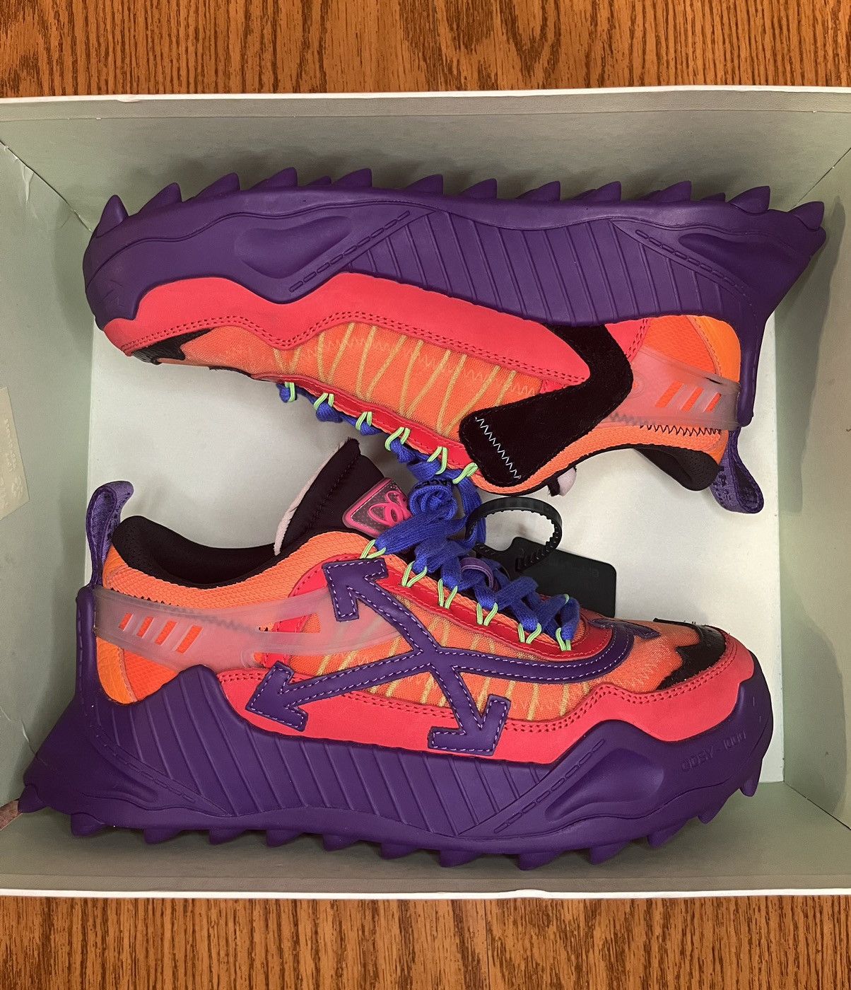 Off-White Off-White ODSY-1000 Sneaker (Red/Purple) Size US 8 / EU 41 - 1 Thumbnail