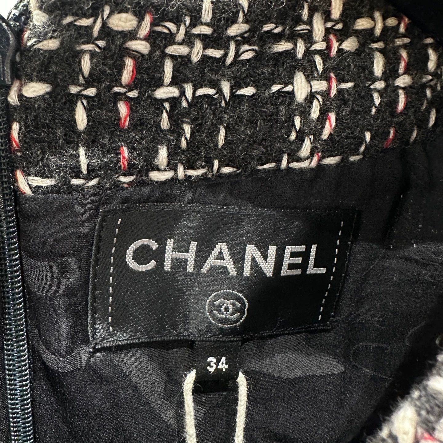 Chanel Chanel woven wool short-sleeve dress feb510 34 Size XS / US 0-2 / IT 36-38 - 3 Thumbnail