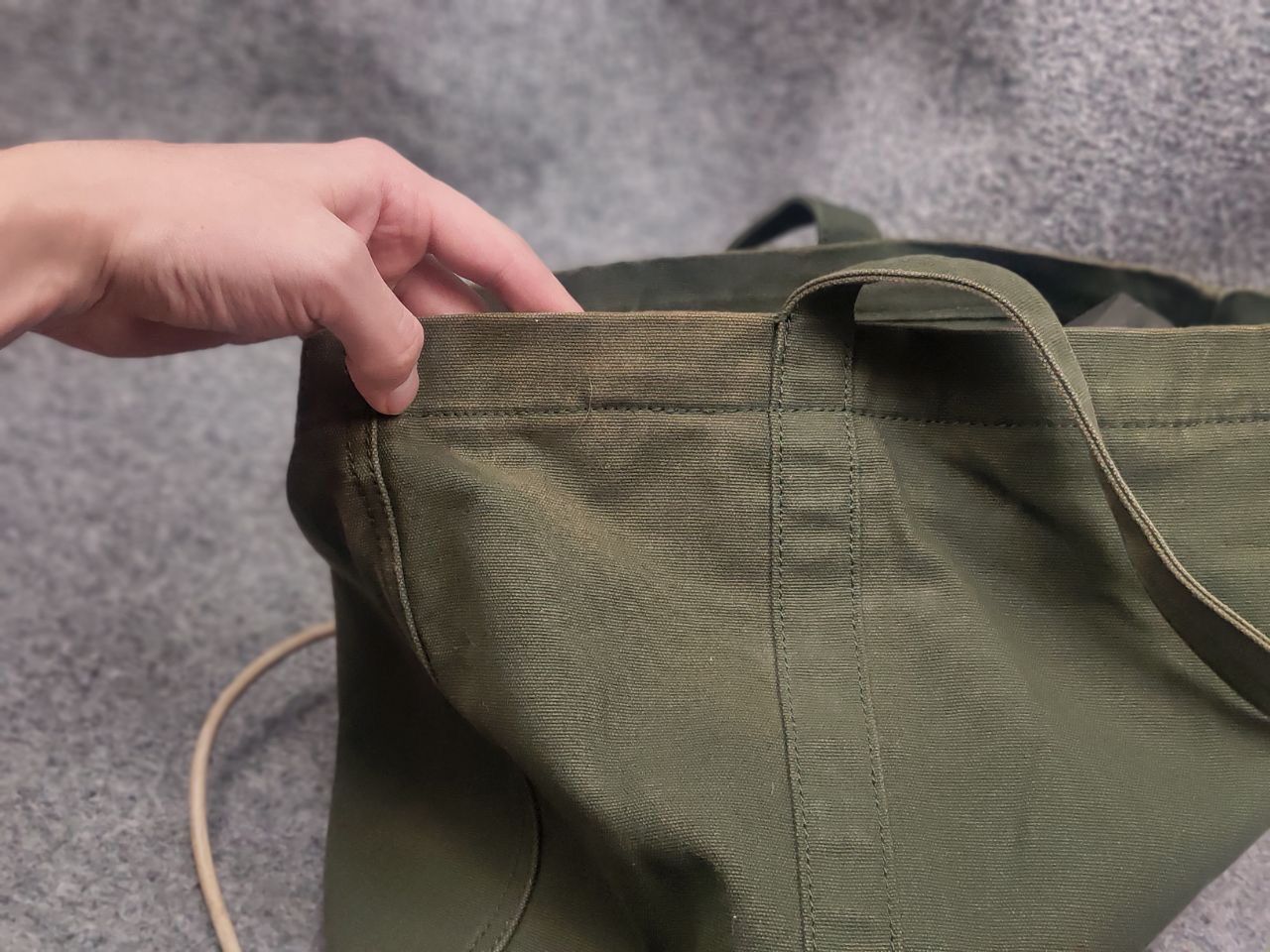 Maison Kitsune Maison Kitsuné Tote Fox Shopper Zip Bag Green Faded Color Size ONE SIZE - 21 Thumbnail