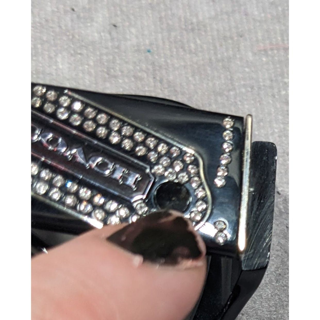 Coach Glam Goth Coach HC8037B Angeline Black And Rhinestone Sungla Size ONE SIZE - 9 Thumbnail