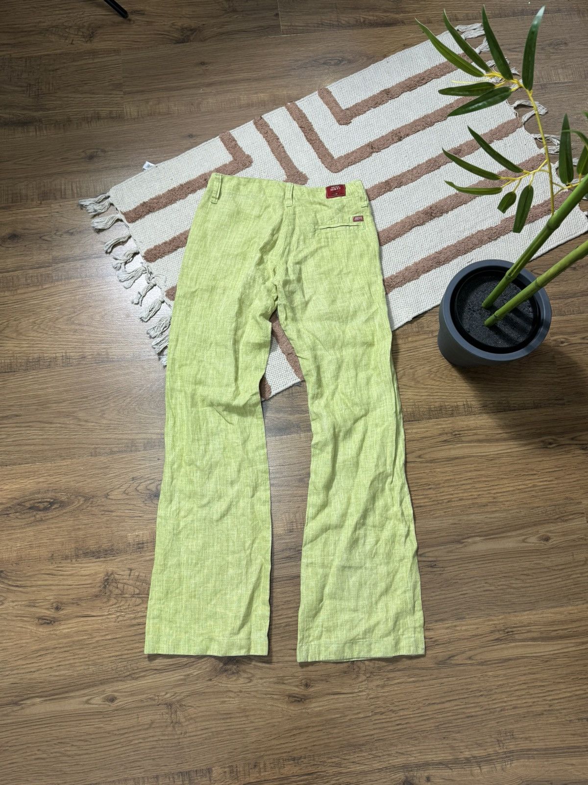 Miss Sixty VINTAGE MISS SIXTY LINEN STRAIGHT MID RISE TROUSERS Size 27" / US 4 / IT 40 - 7 Thumbnail