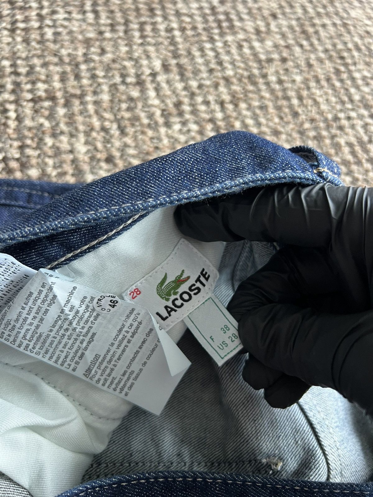 Lacoste VINTAGE LACOSTE AVANT-GARDE DENIM PANTS BIG LOGO Y2K 28 SIZE Size US 28 / EU 44 - 15 Thumbnail