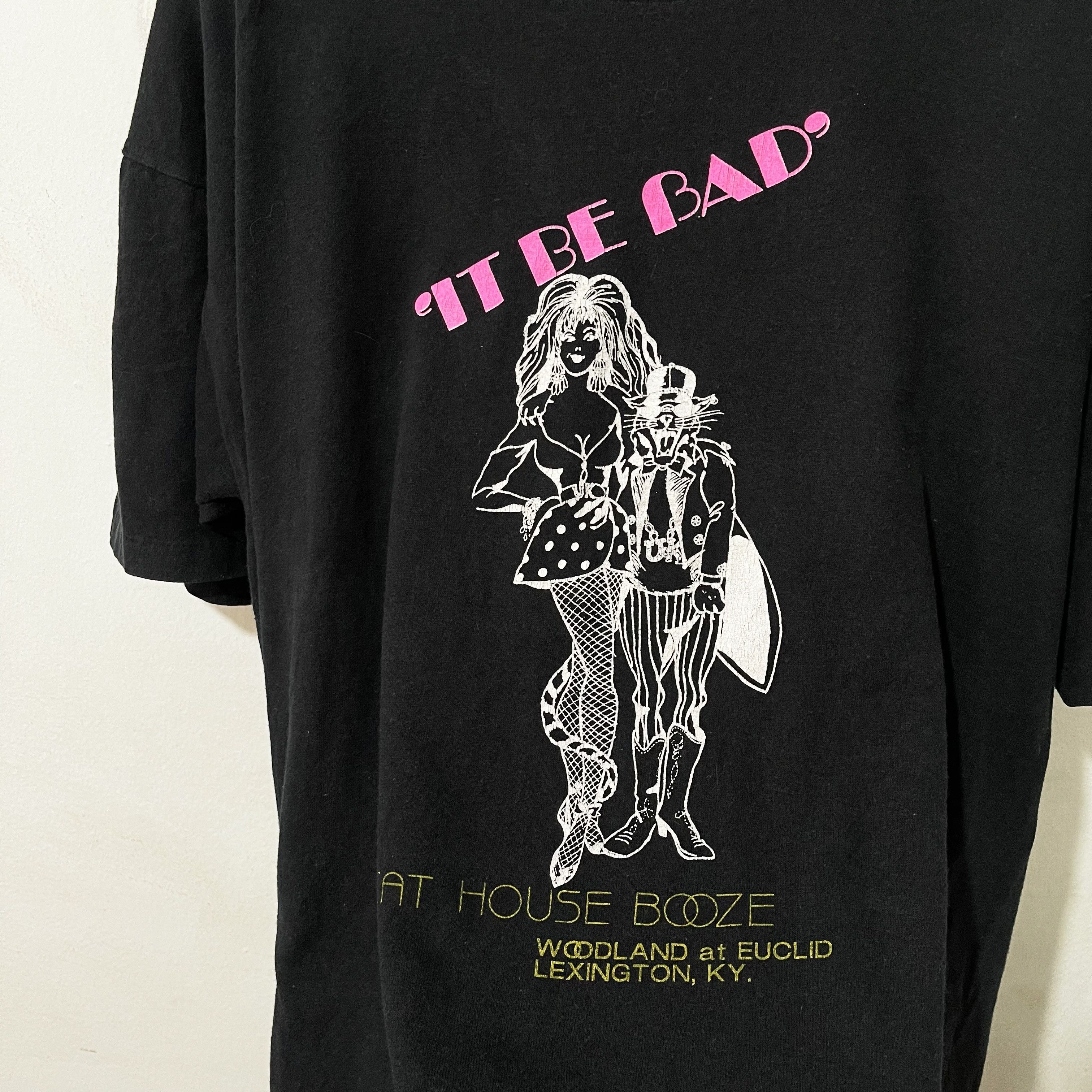 Vintage Vintage 90s It Be Bad Cat House Booze Lexington KY T-Shirt Size US XL / EU 56 / 4 - 2 Thumbnail
