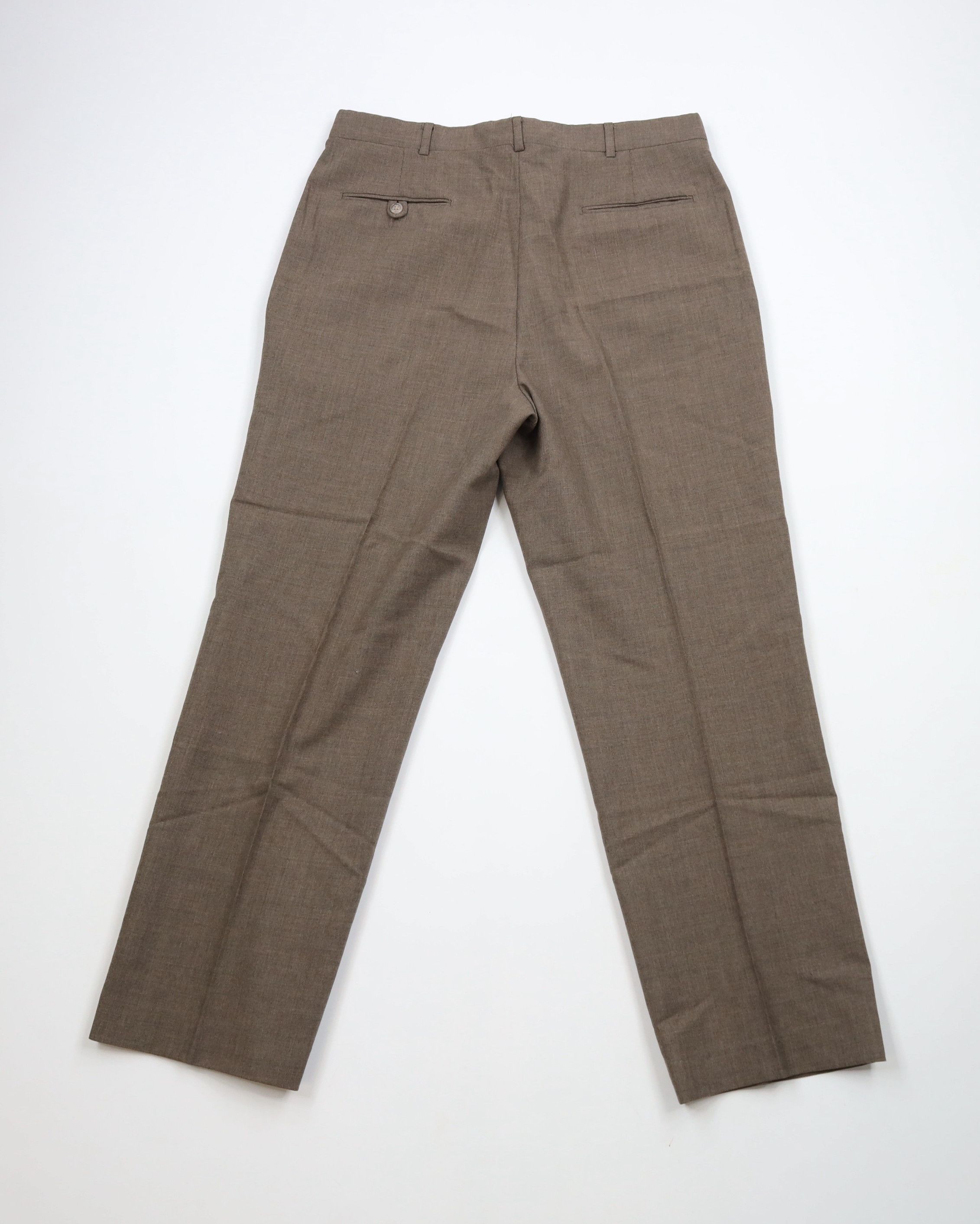 Lands' End × Vintage Vintage 90s Lands End Wide Leg Chino Pants Heather Brown USA Size US 34 / EU 50 - 8 Thumbnail