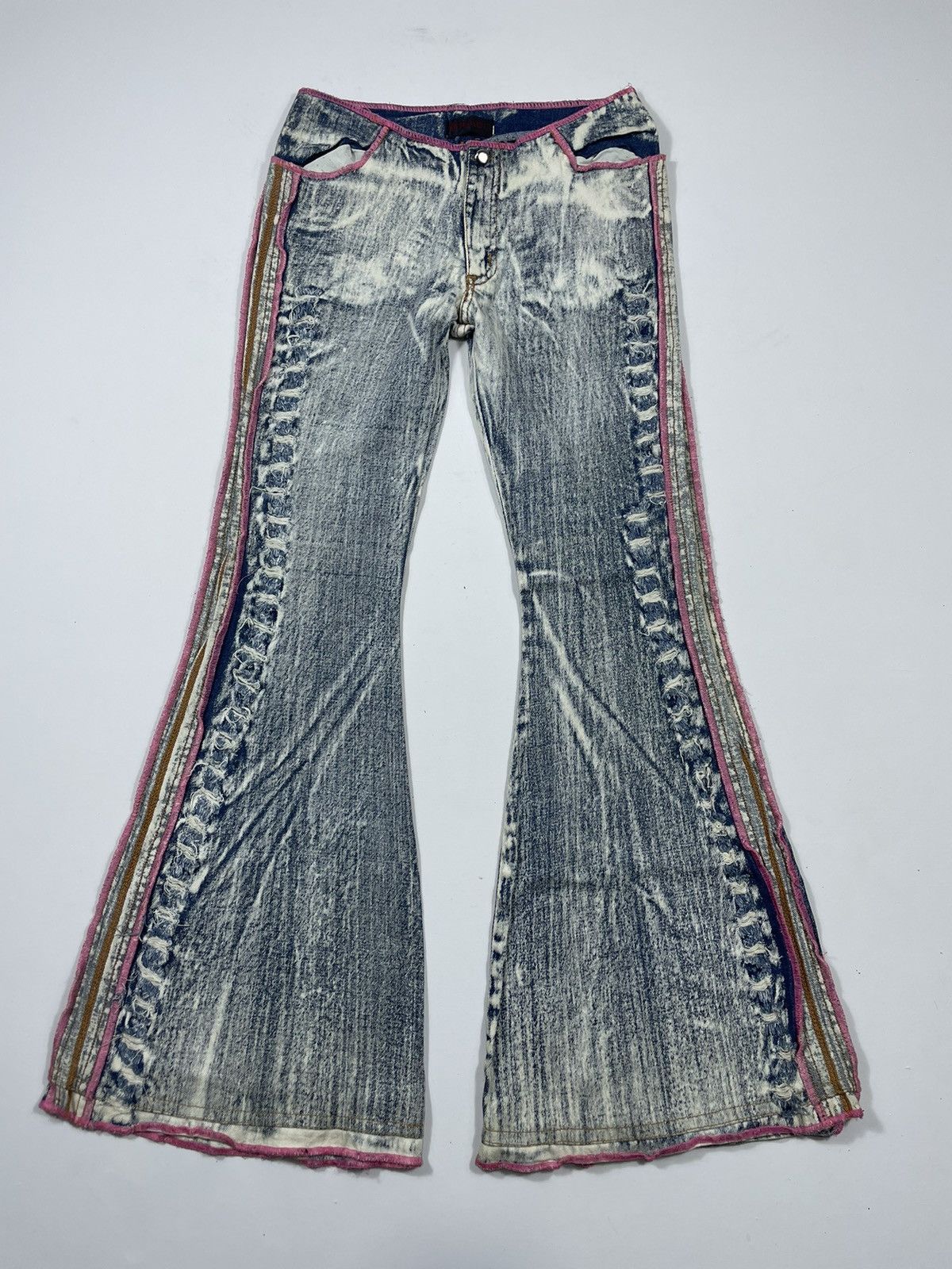 Other Huadi Super Flare acid wash Denim ifsixlgb style Size US 29 - 1 Thumbnail