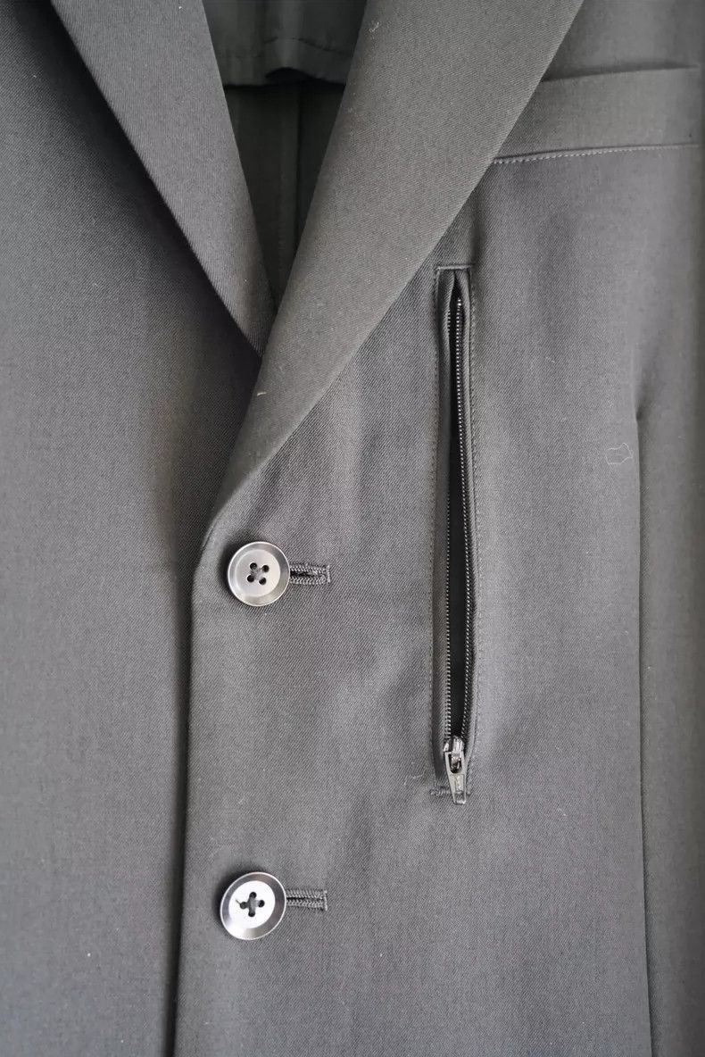 Yohji Yamamoto Yohji Yamamoto Yohji Yamamoto Wool Suit with Zipper Detail Size US S / EU 44-46 / 1 - 3 Thumbnail