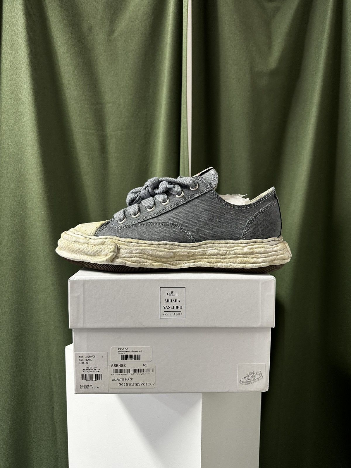 Maison MIHARA YASUHIRO Maison Mihara Peterson 23 OG Sole Canvas Low Dyed Black Size US 10.5 / EU 43-44 - 10 Thumbnail