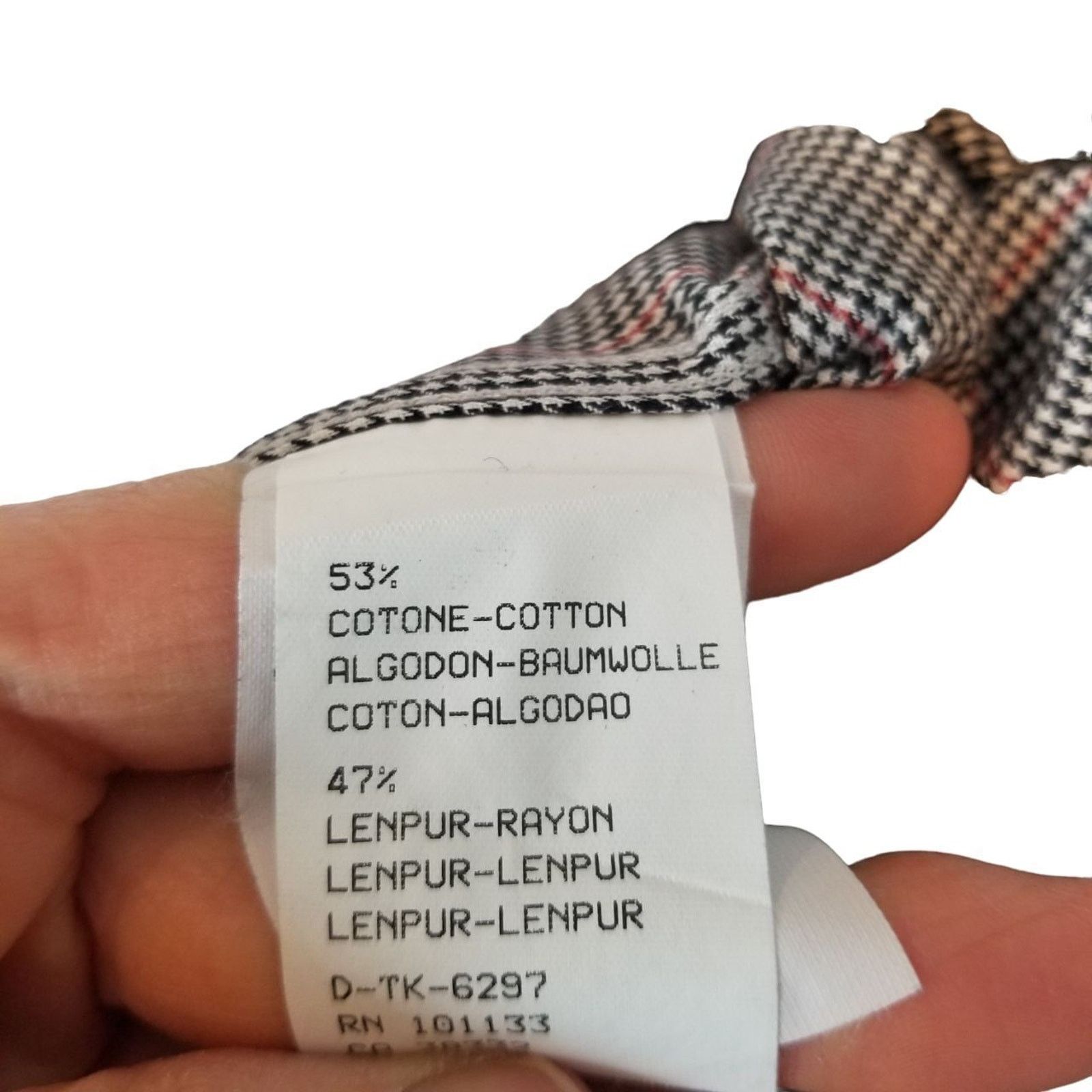 Ermenegildo Zegna Ermenegildo Zegna Mens Houndstooth Dress Shirt Size M Career Size US M / EU 48-50 / 2 - 6 Thumbnail